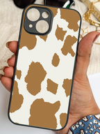 Mocha Moo Printed Glass Back iPhone Covers (11–16) Series | Aesthetic Designs