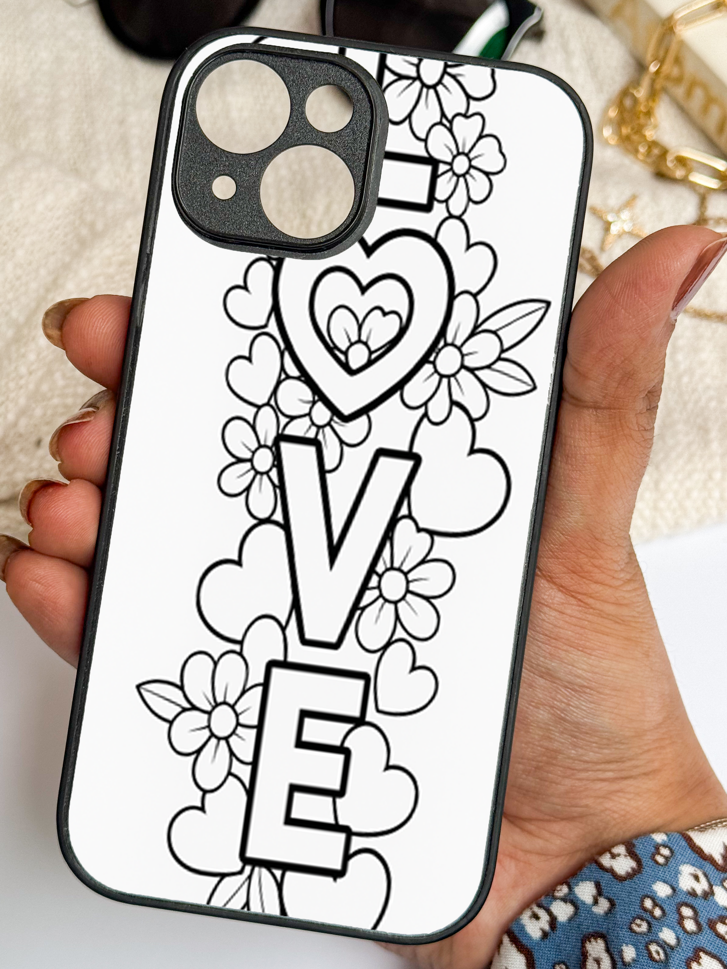 Love in Ink Printed Glass Back iPhone Covers (11–16) Series | Aesthetic Designs