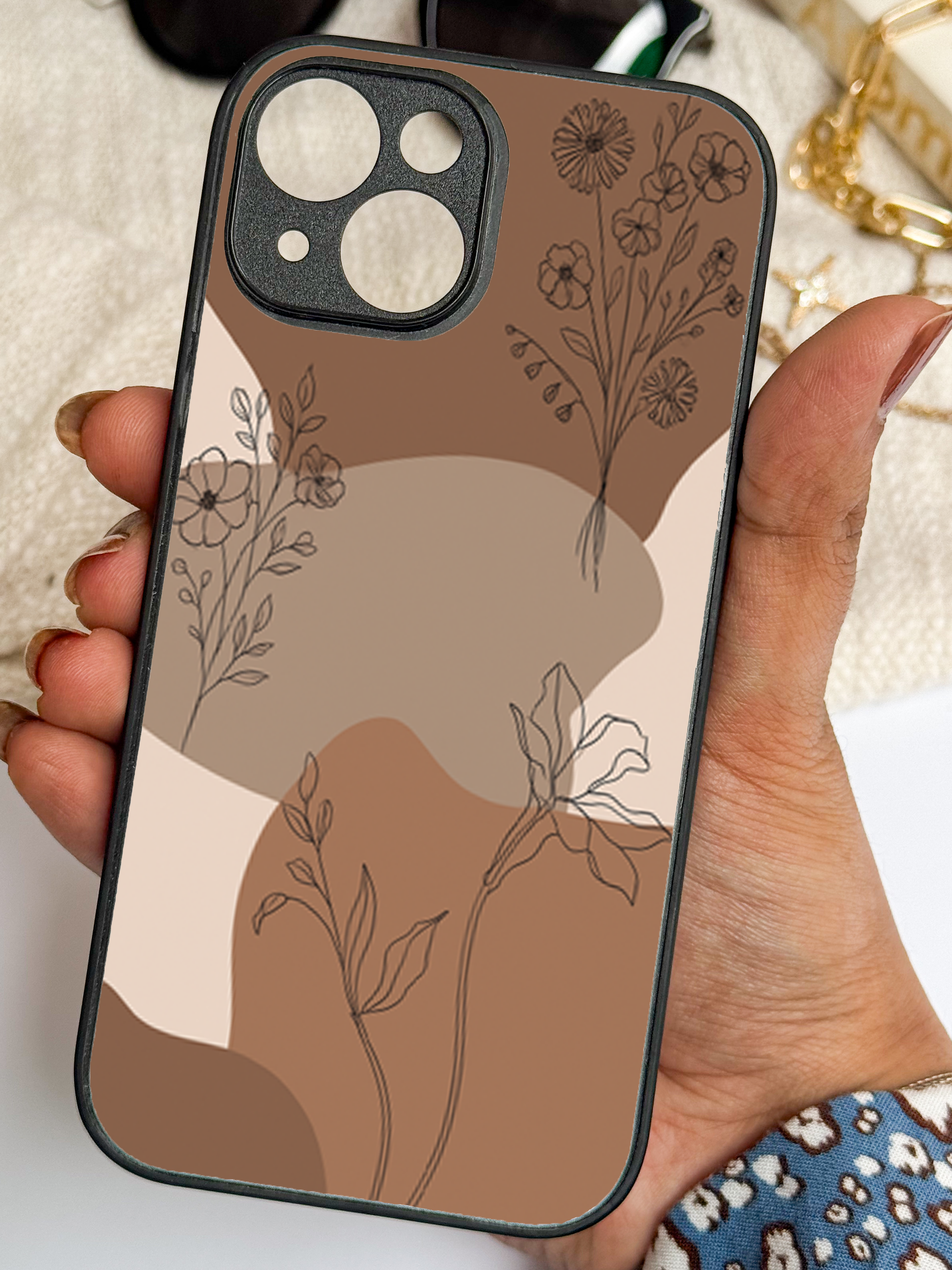 Earthy Petals  iPhone Covers (11–16) Series |  Aesthetic Design