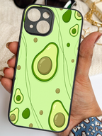 Cute & Quirky Avo Love Printed Glass Back iPhone Covers (11–16) Series | Aesthetic Designs
