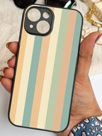 Pastel Waves Printed Glass Back iPhone Covers (11–16) Series | Aesthetic Designs