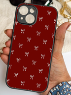 Velvet Bow iPhone Covers (11–16) Series | Cute Design