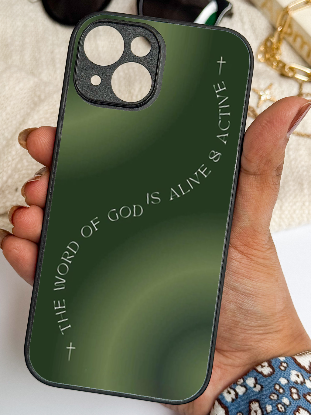 Word Alive Printed Glass Back iPhone Covers (11–16) Series | Aesthetic Designs