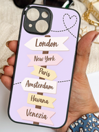 Travel Dreams Printed Glass Back iPhone Covers (11–16) Series | Aesthetic Designs