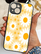 Floral Bliss Printed Glass Back iPhone Covers (11–16) Series | Cute Design
