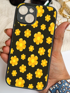 Sunset Petals Printed Glass Back iPhone Covers (11–16) Series | Cute Designs