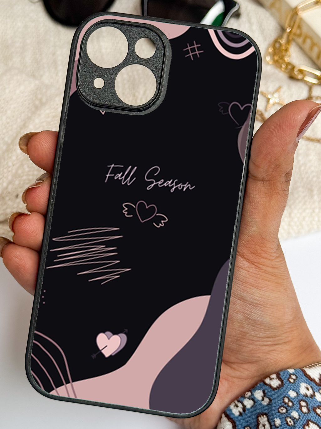 Autumn Hearts iPhone Covers (11–16) Series |  Aesthetic Design