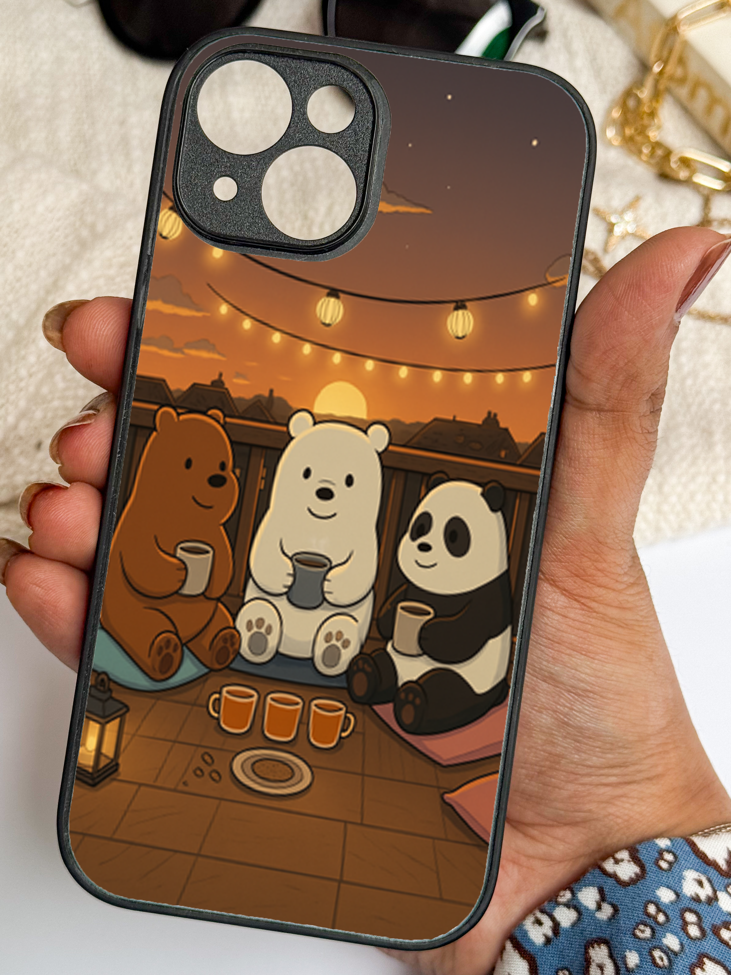 Tea Time Trio iPhone Covers (11–16) Series | Cute Design