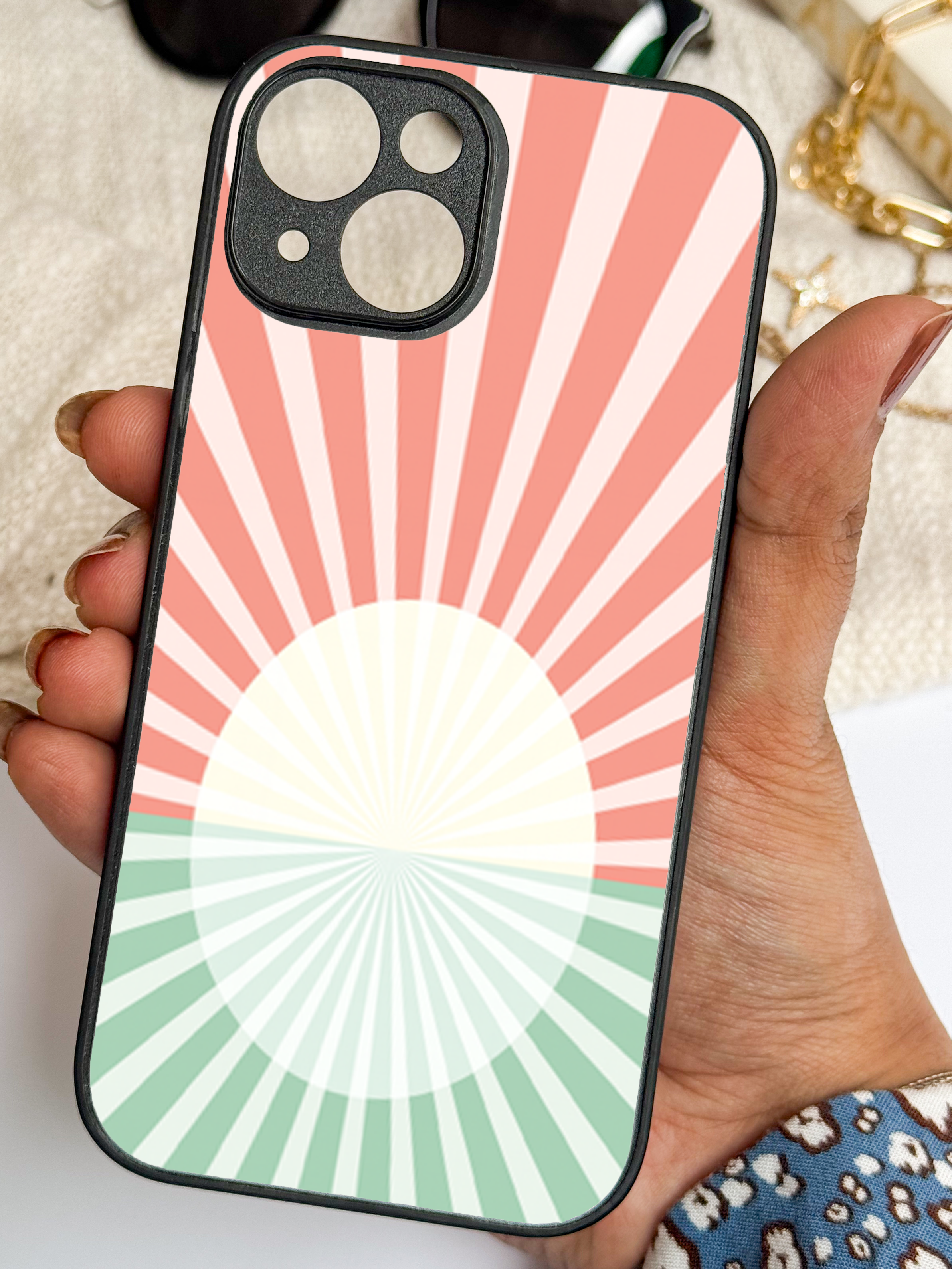 Sunburst Glow iPhone Covers (11–16) Series | Aesthetic Design