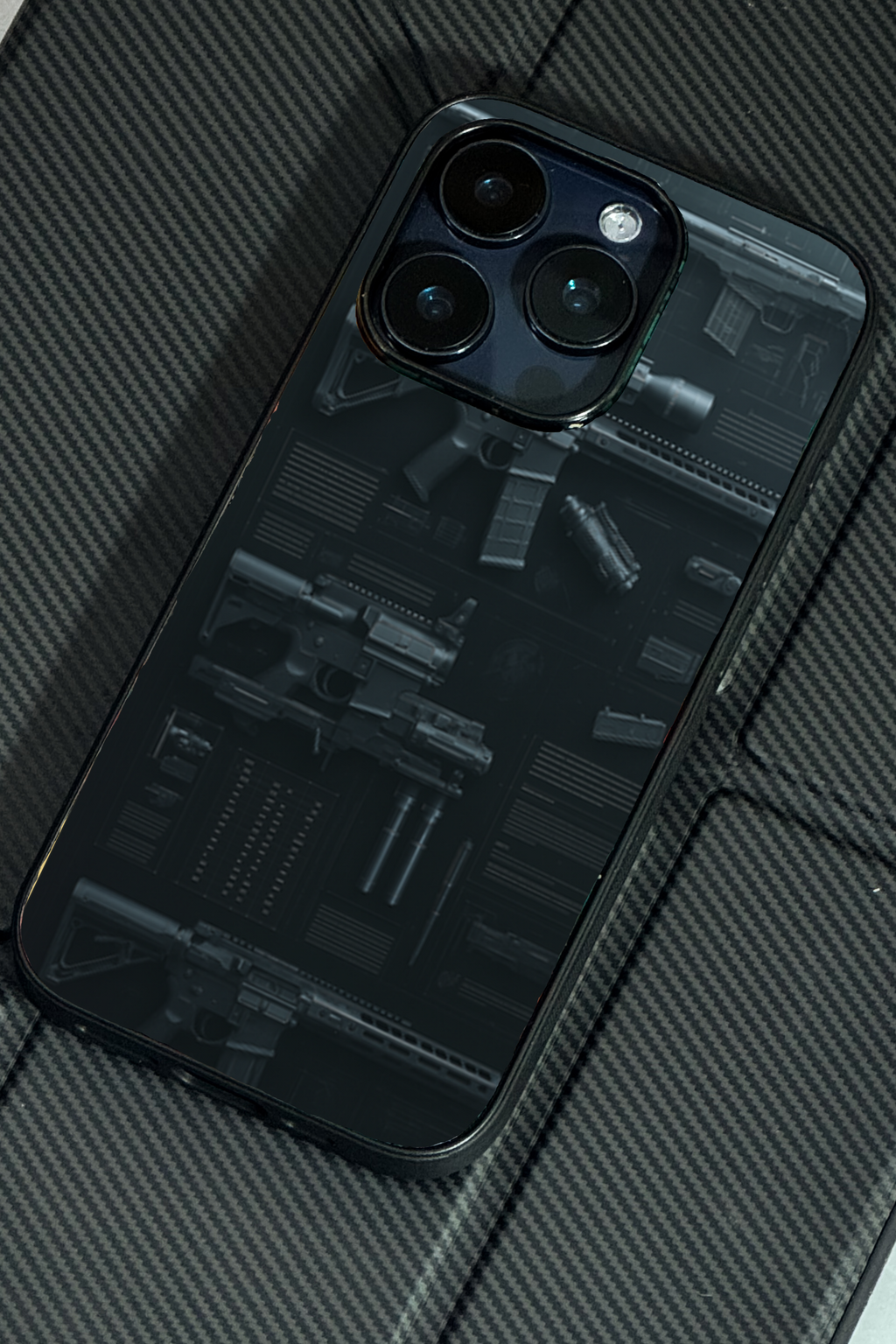 Bold and Classy Armory Black Case iPhone Covers (11–16) Series