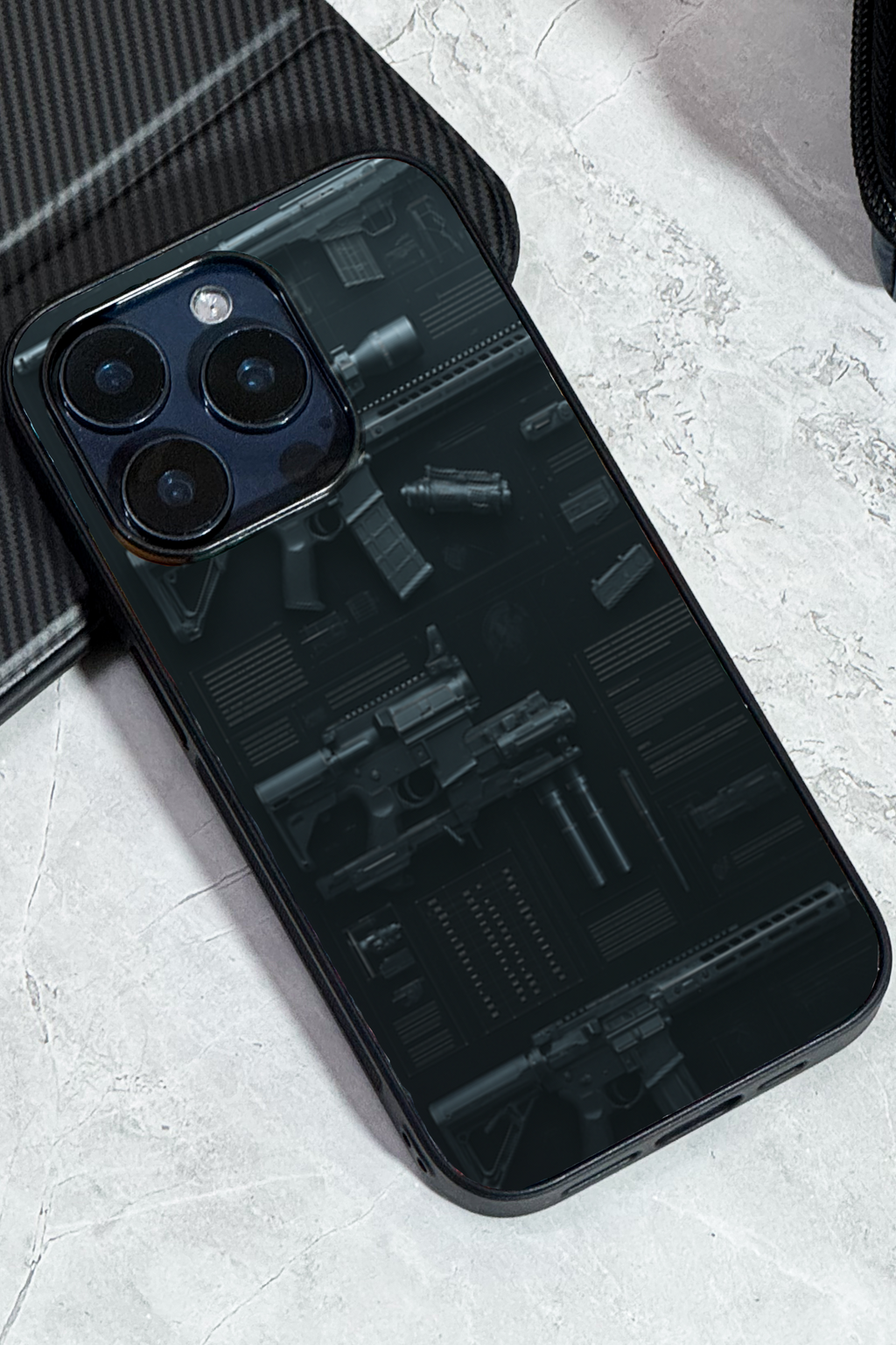 Bold and Classy Armory Black Case iPhone Covers (11–16) Series