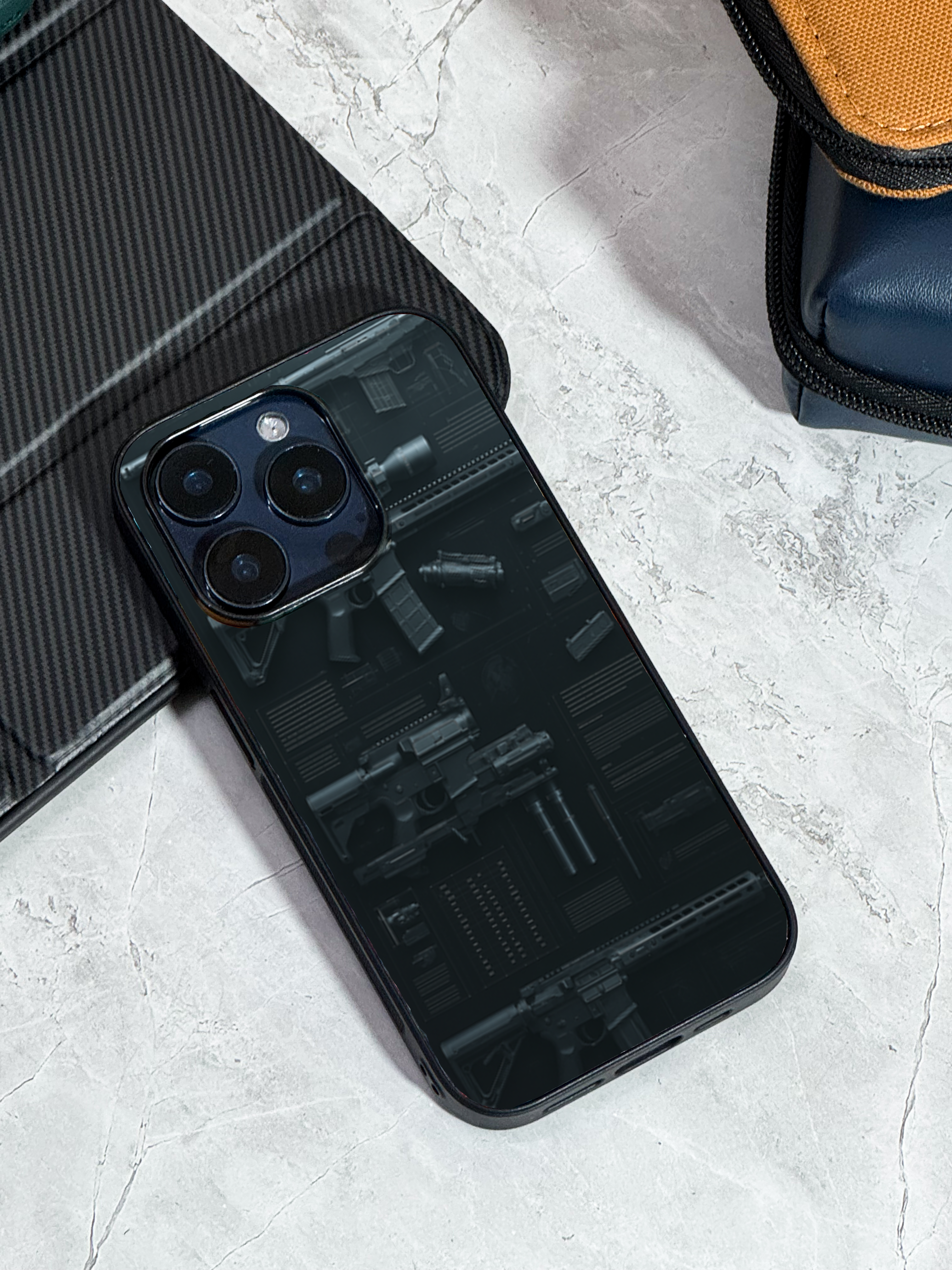 Bold and Classy Armory Black Case iPhone Covers (11–16) Series