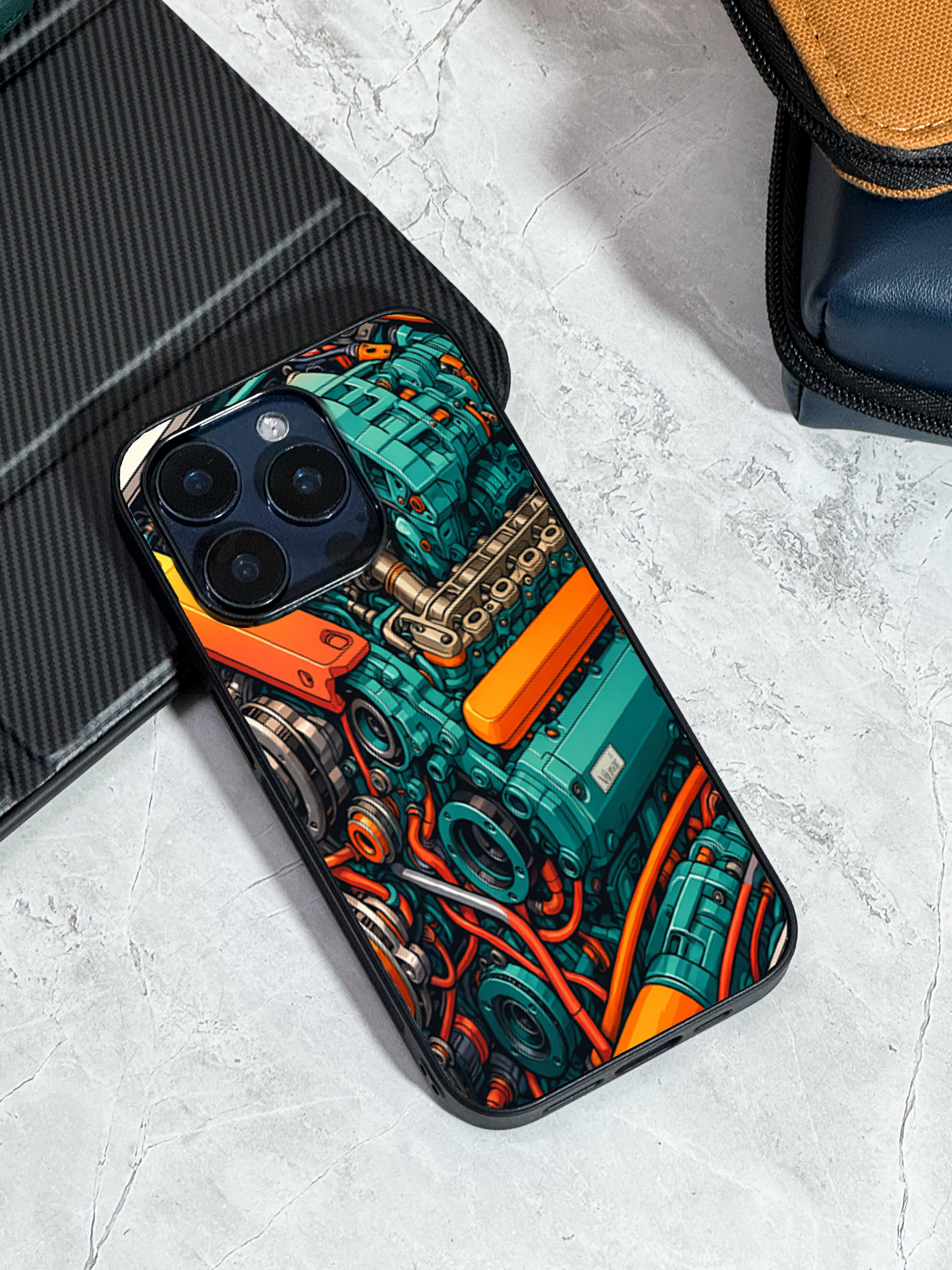 Bold and Classy Engine Rage Case iPhone Covers (11–16) Series