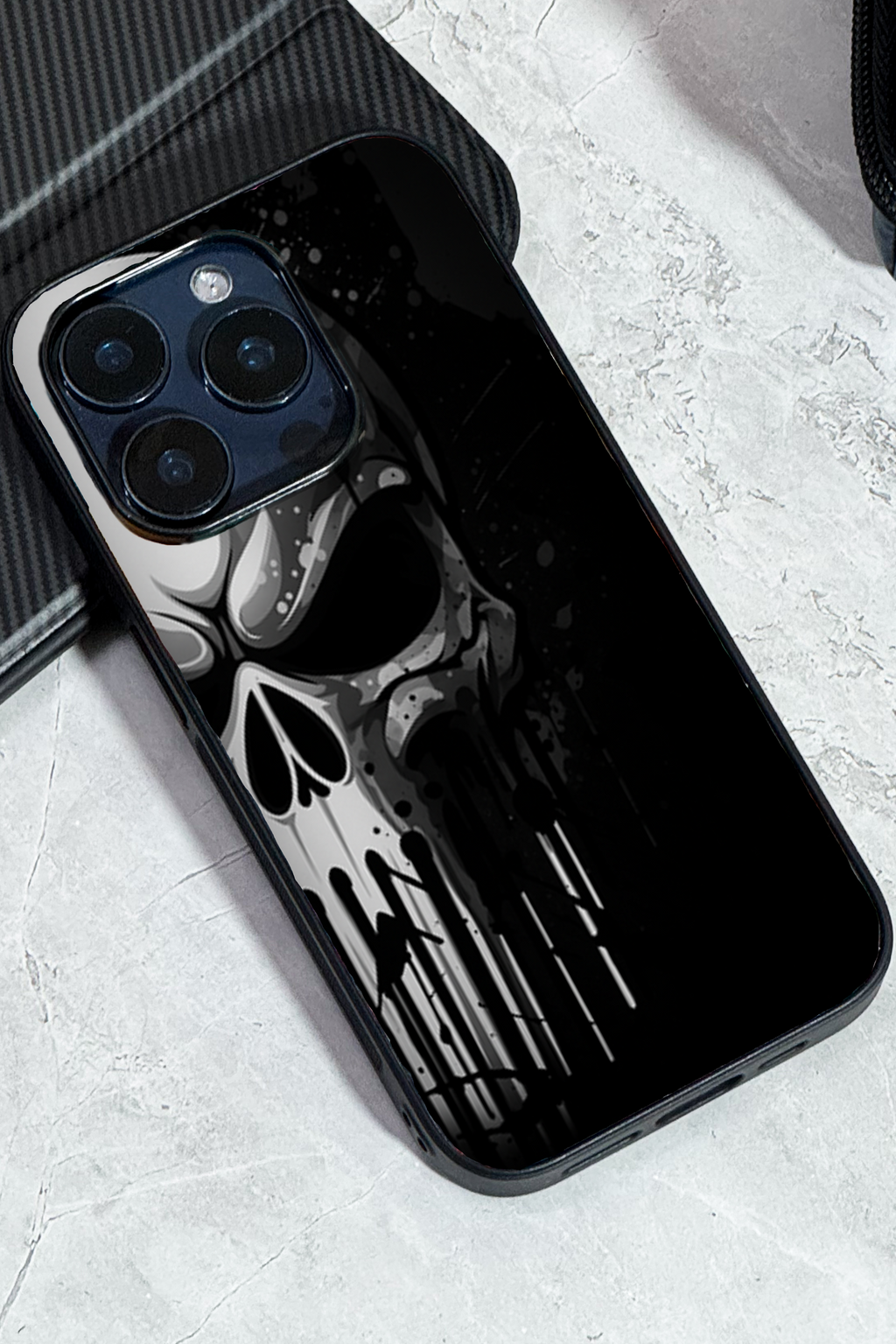 Bold and Classy Dark Punisher Case iPhone Covers (11–16) Series