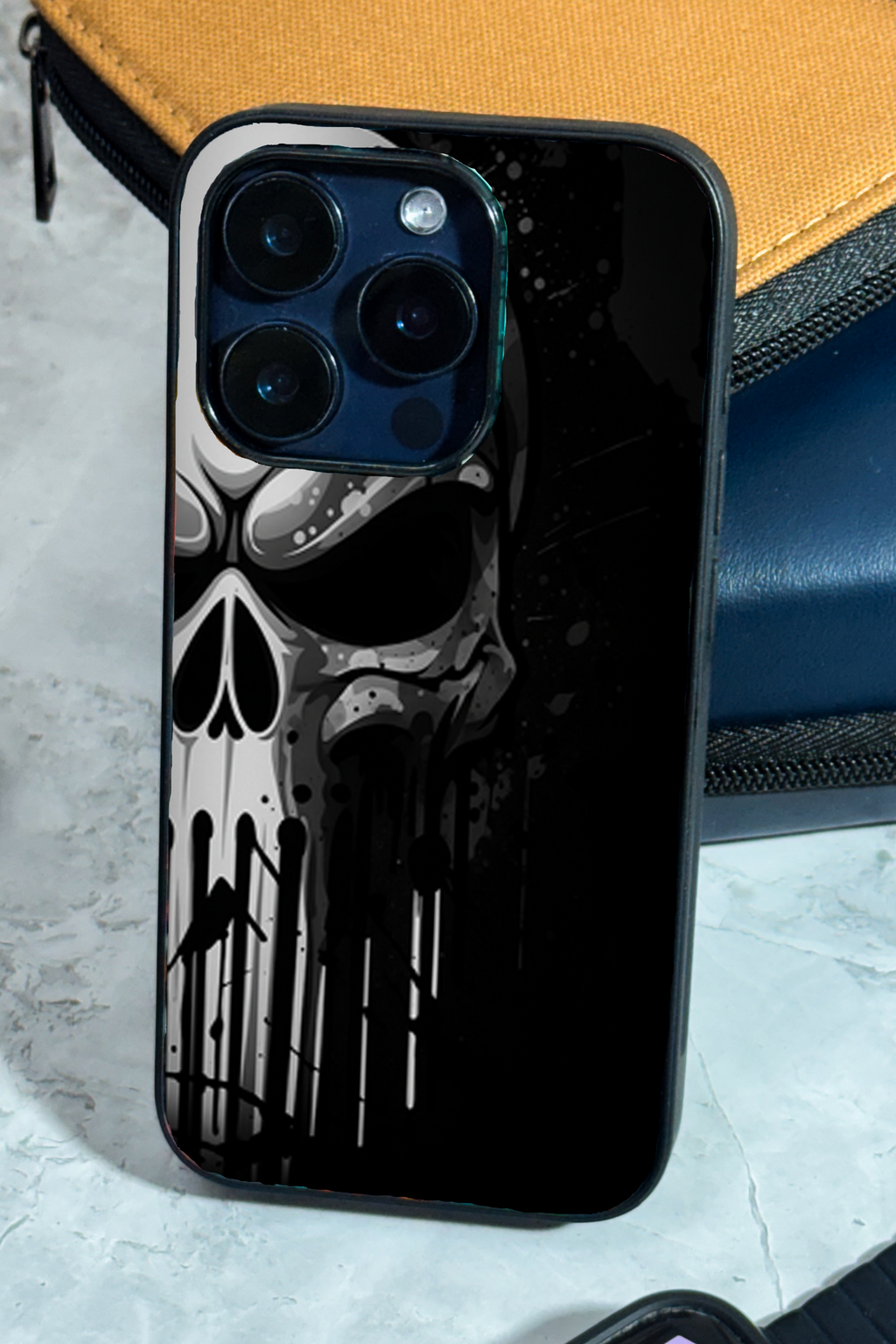 Bold and Classy Dark Punisher Case iPhone Covers (11–16) Series