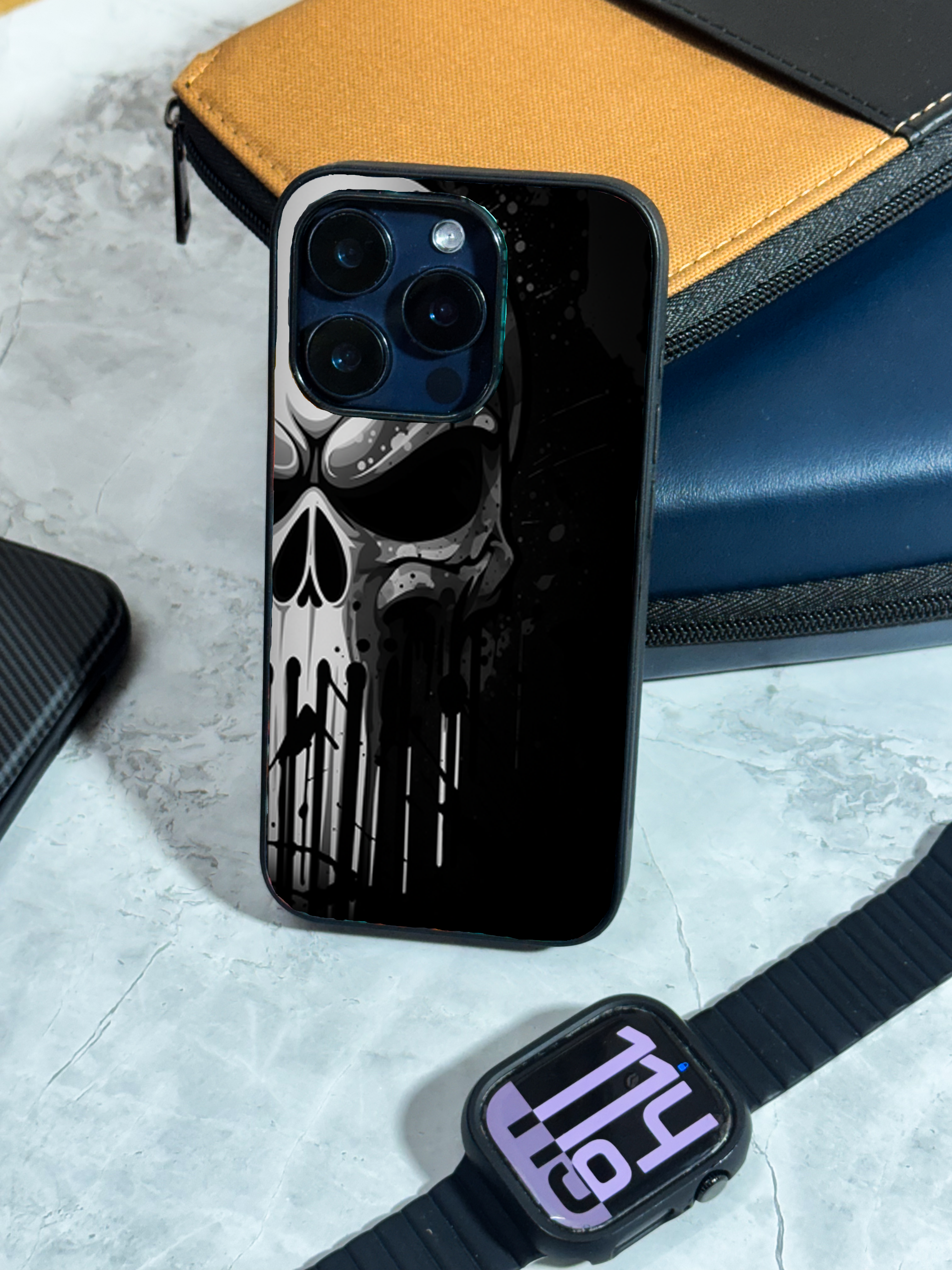 Bold and Classy Dark Punisher Case iPhone Covers (11–16) Series