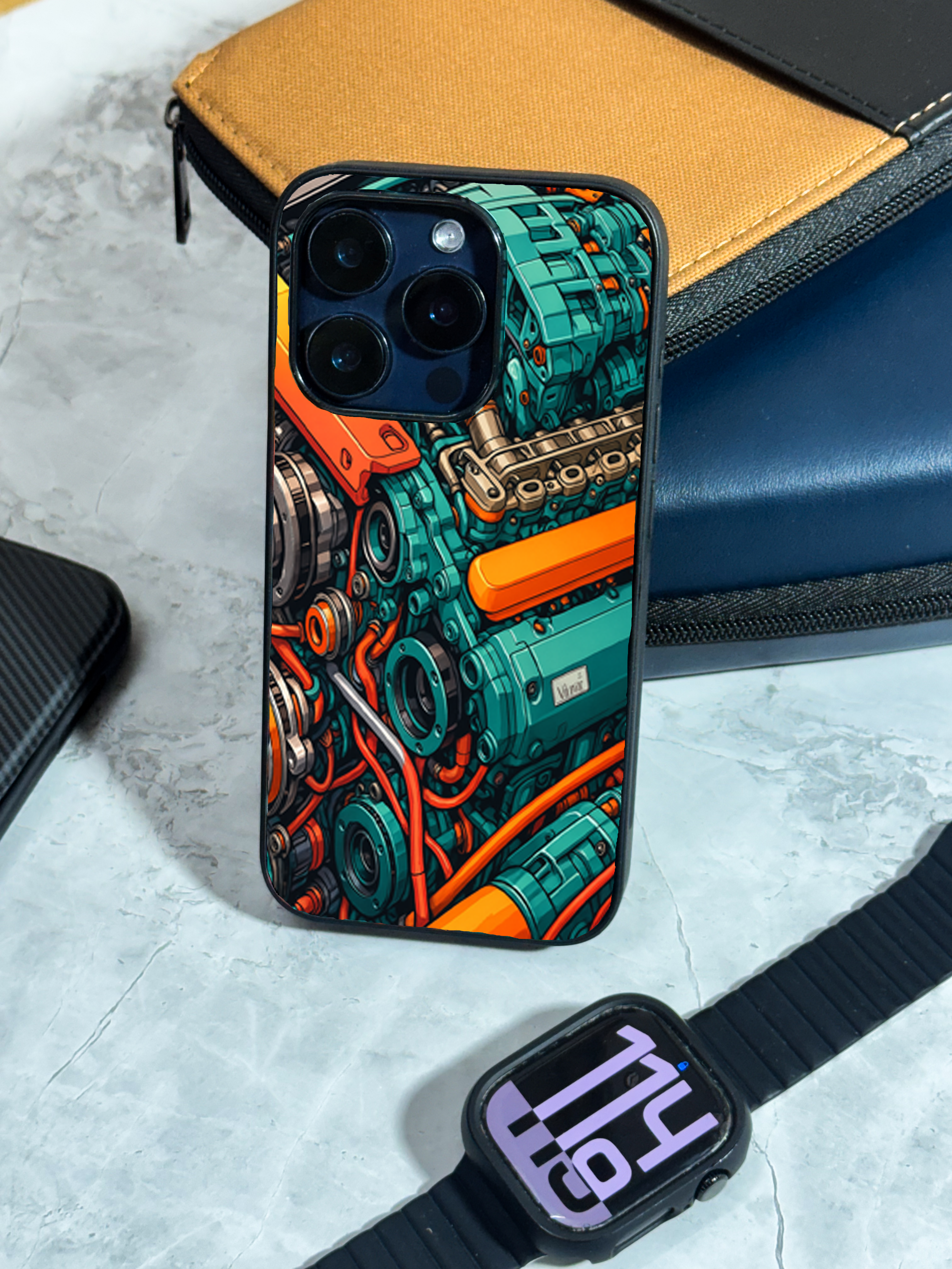 Bold and Classy Engine Rage Case iPhone Covers (11–16) Series