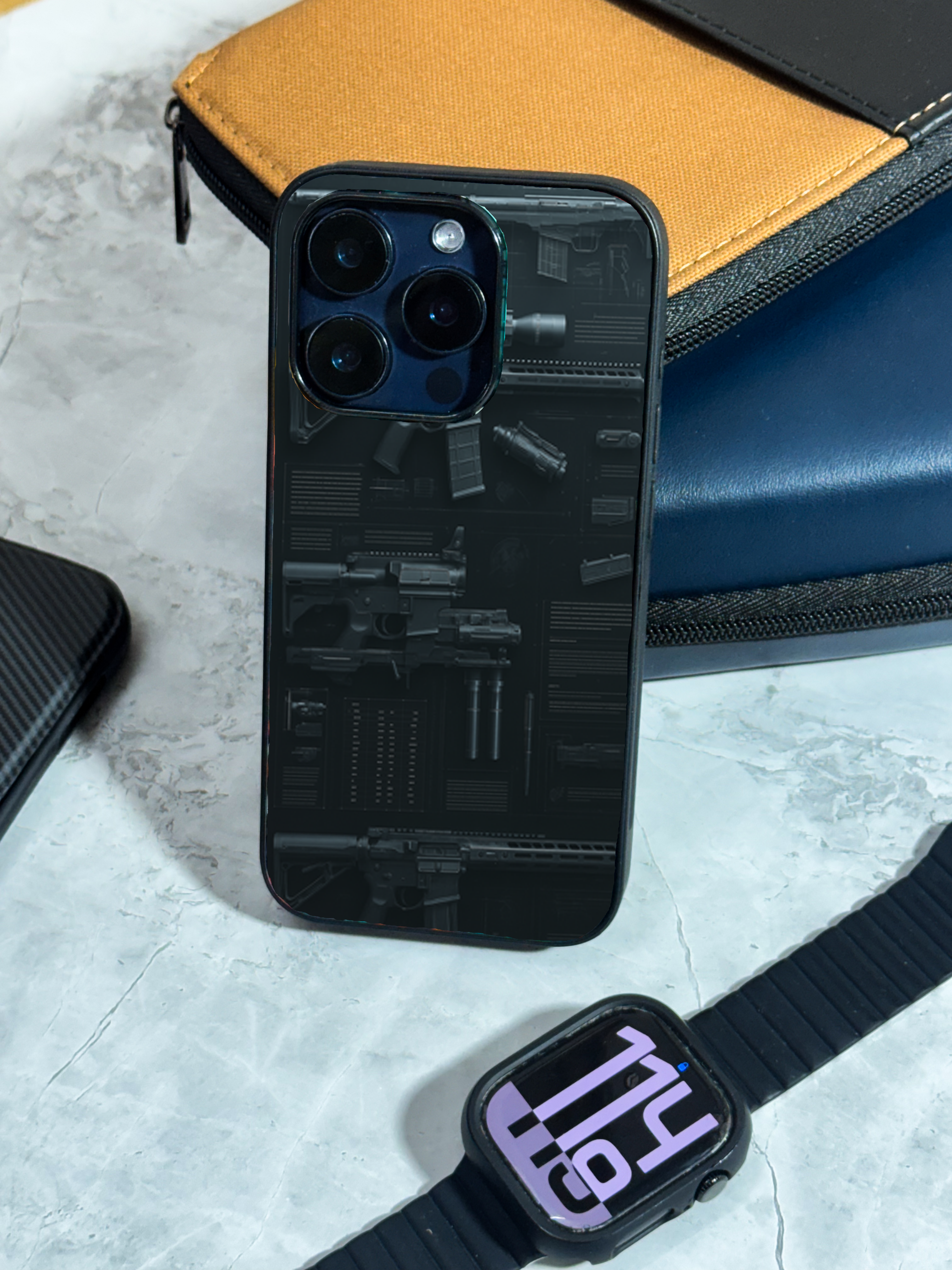 Bold and Classy Armory Black Case iPhone Covers (11–16) Series