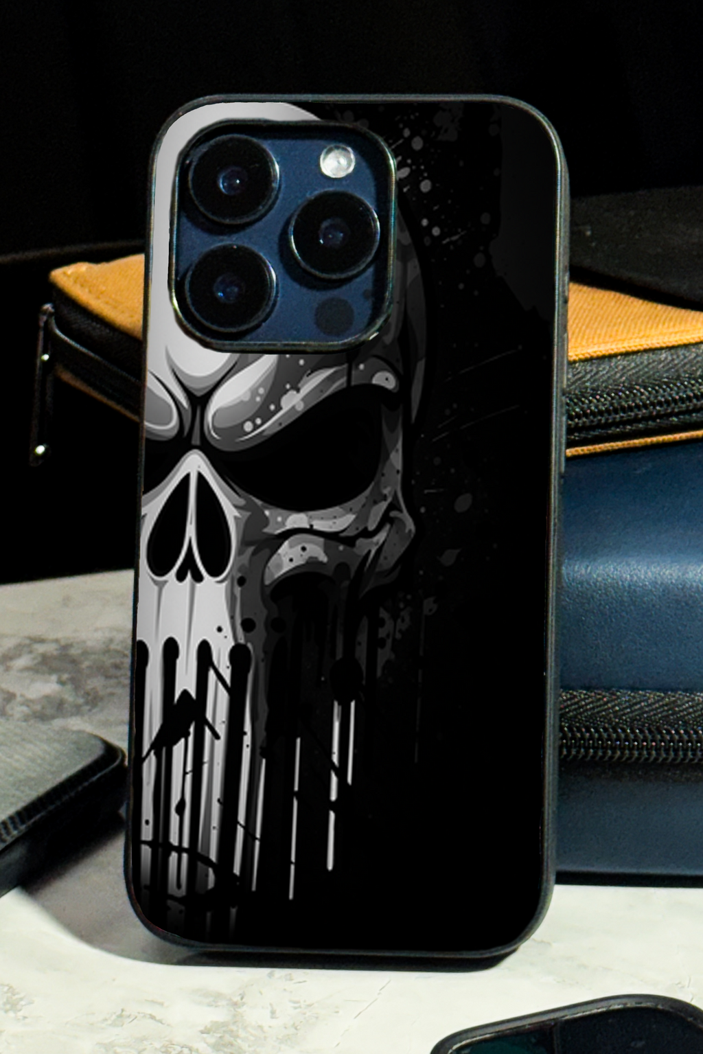 Bold and Classy Dark Punisher Case iPhone Covers (11–16) Series