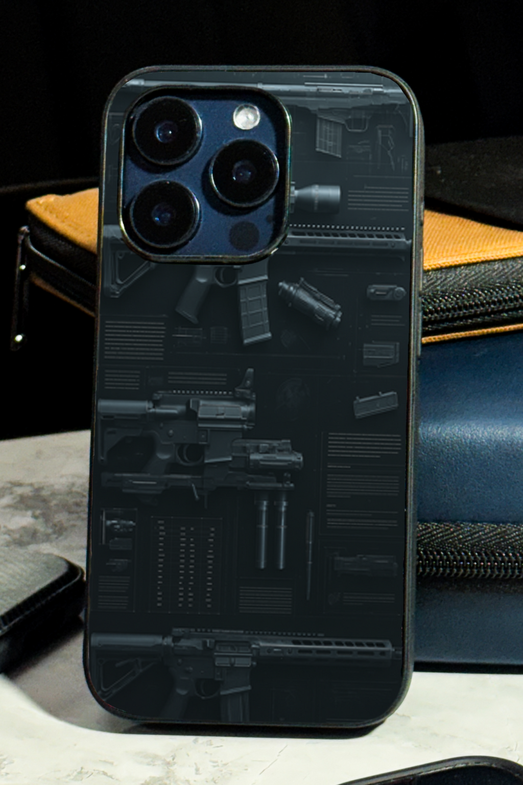 Bold and Classy Armory Black Case iPhone Covers (11–16) Series