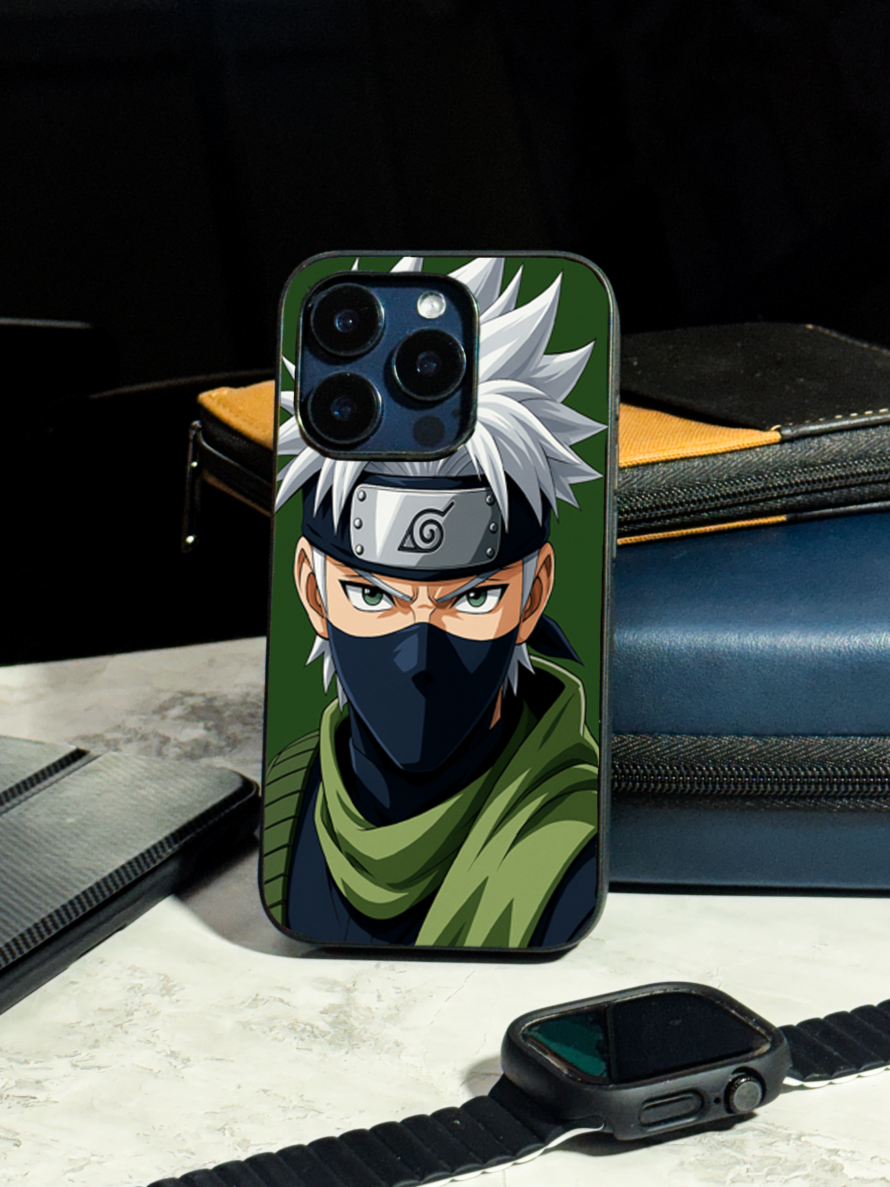 Bold and Classy Kakashi Sensei iPhone Covers (11–16) Series