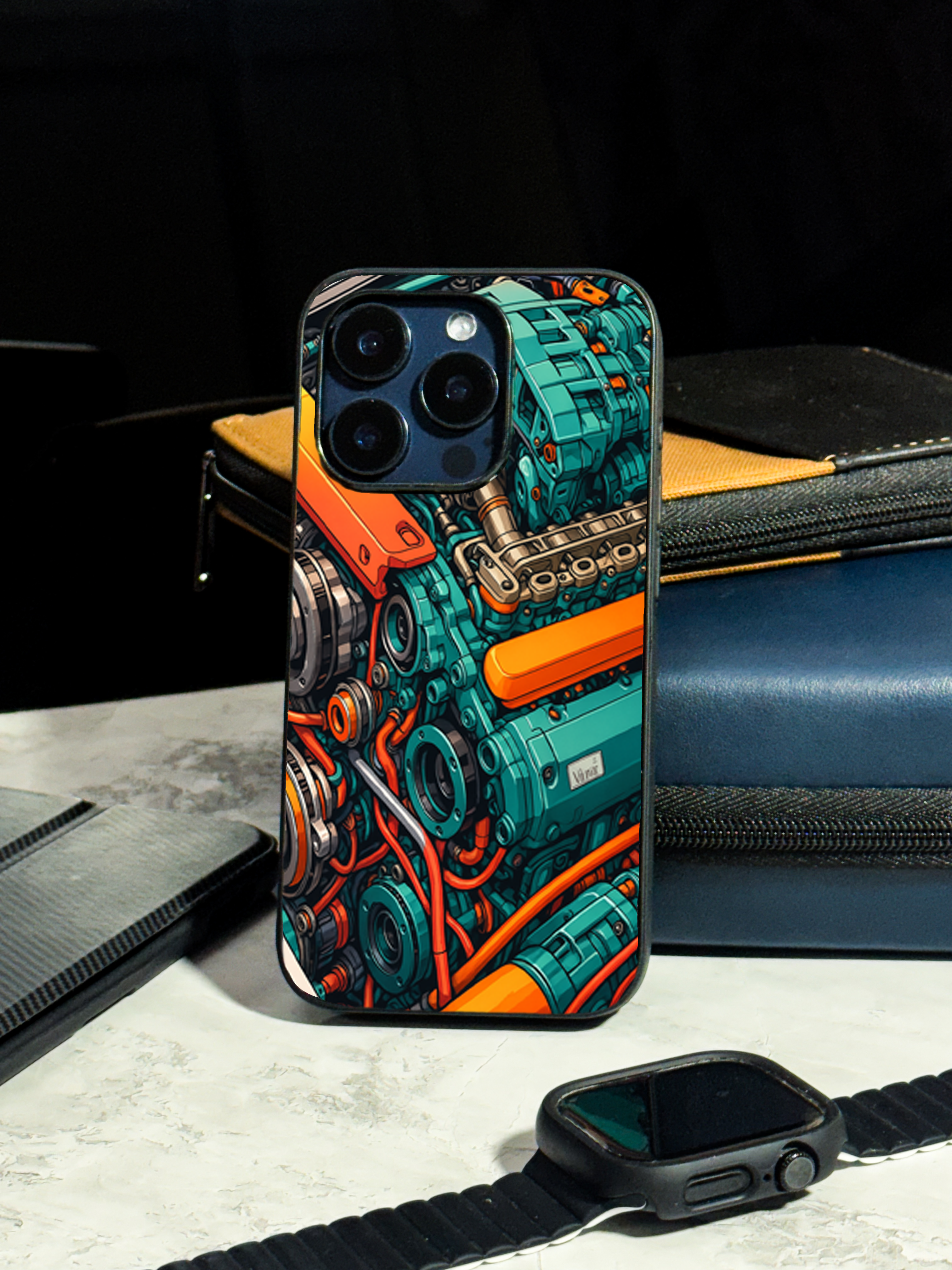 Bold and Classy Engine Rage Case iPhone Covers (11–16) Series
