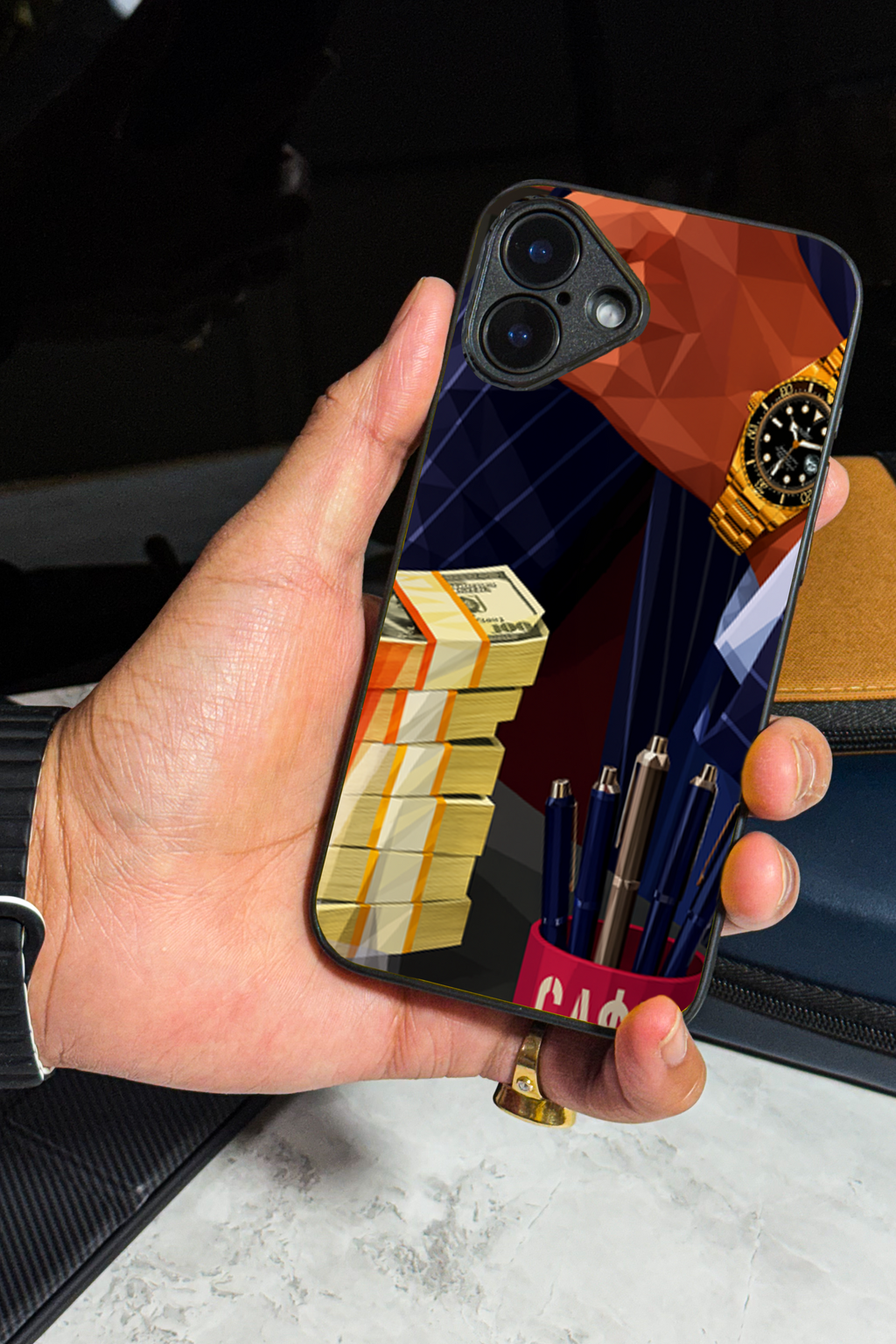 Bold and Classy Cash Flow iPhone Covers (11–16) Series