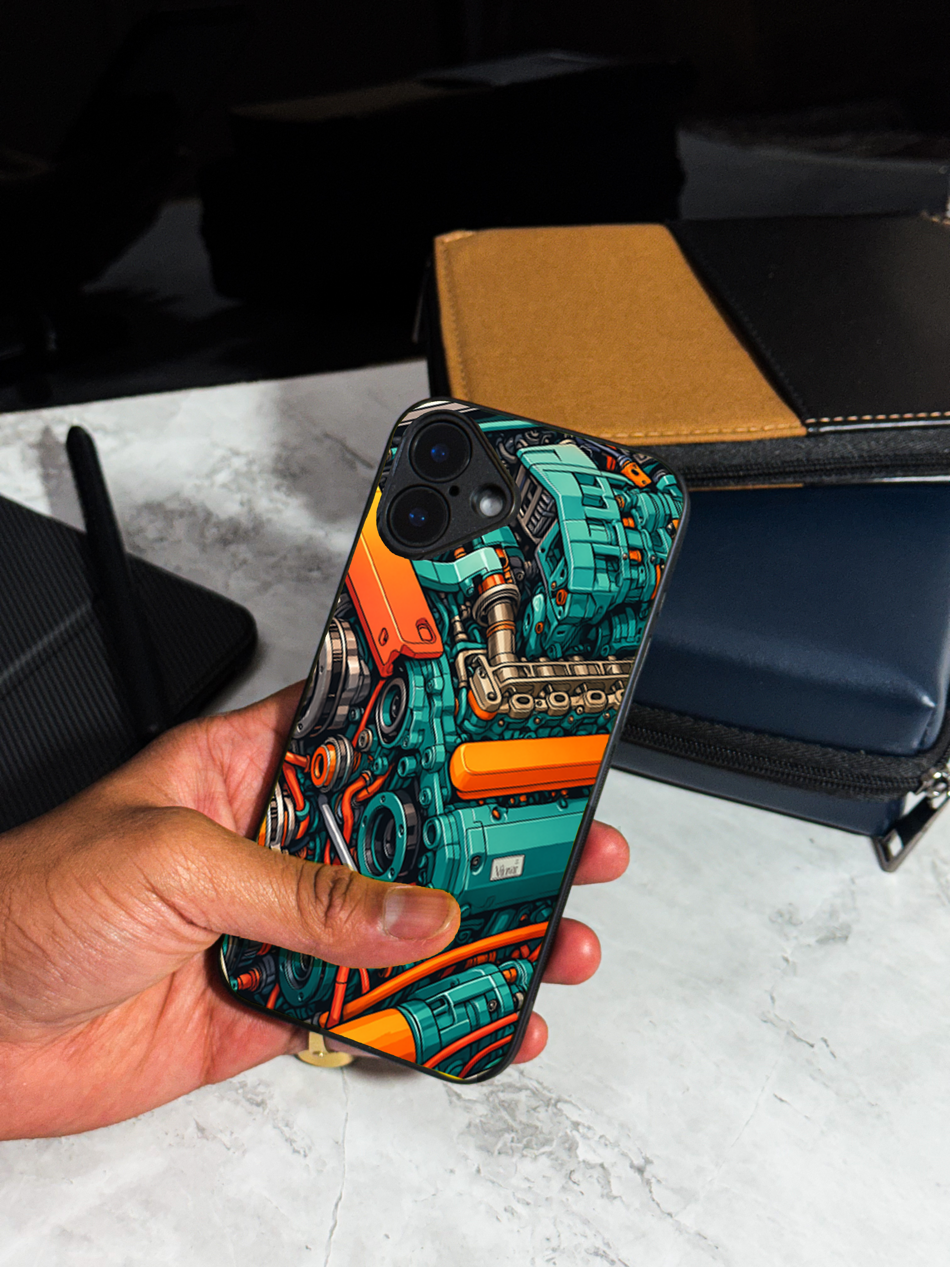 Bold and Classy Engine Rage Case iPhone Covers (11–16) Series