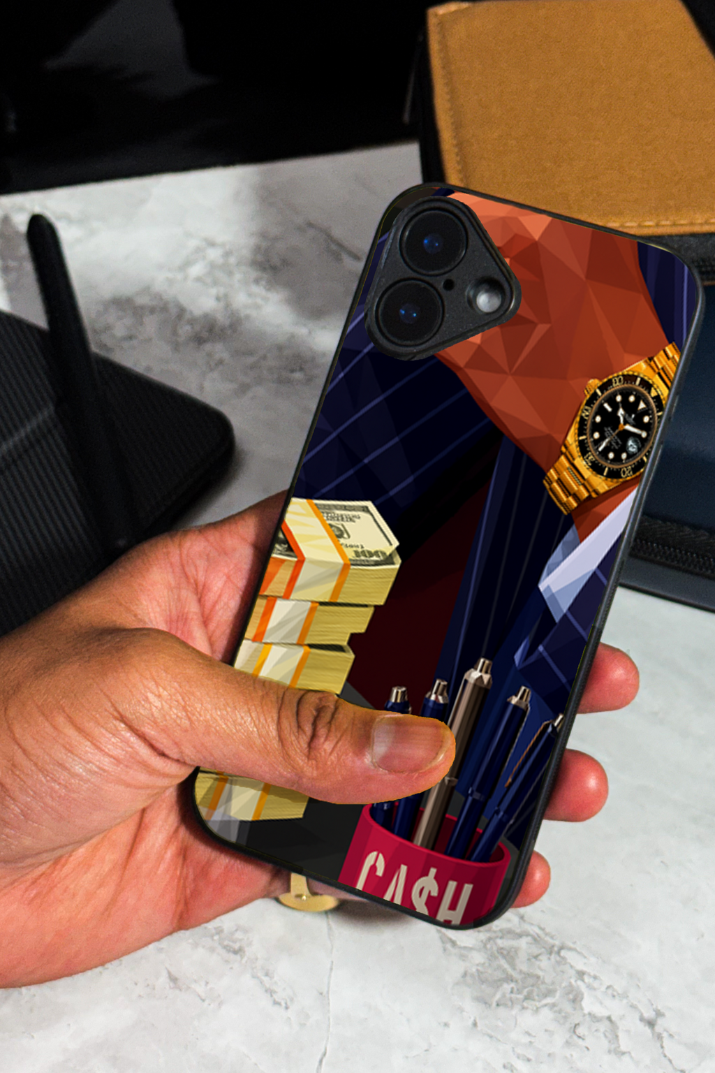 Bold and Classy Cash Flow iPhone Covers (11–16) Series