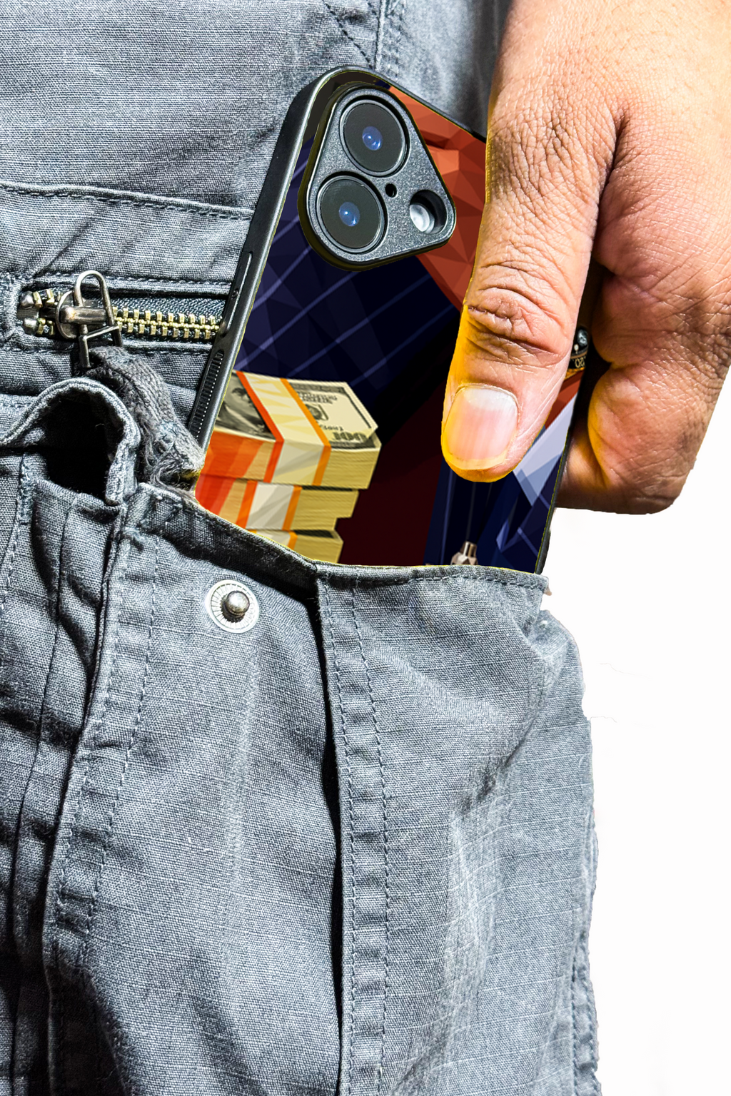 Bold and Classy Cash Flow iPhone Covers (11–16) Series