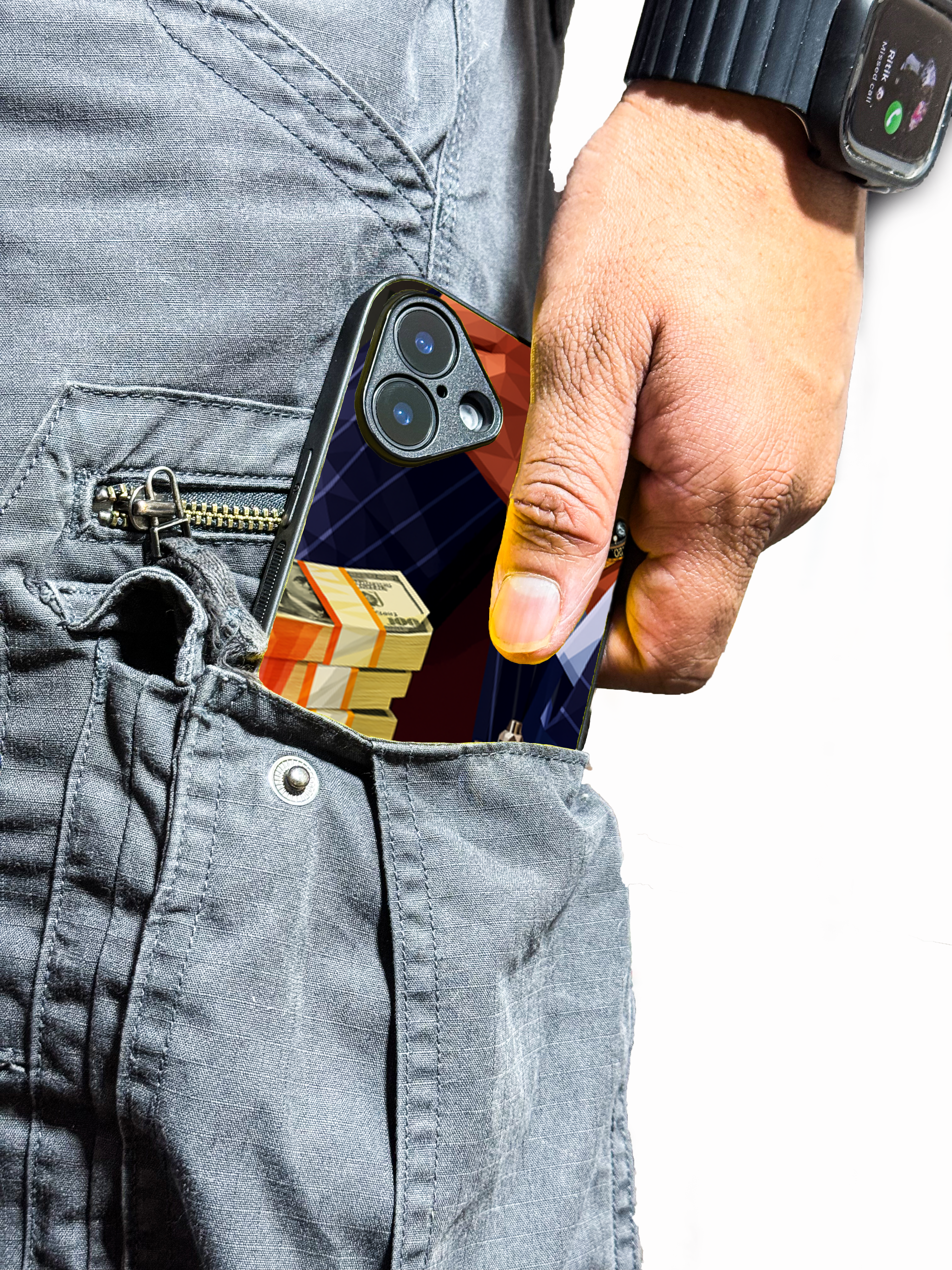 Bold and Classy Cash Flow iPhone Covers (11–16) Series
