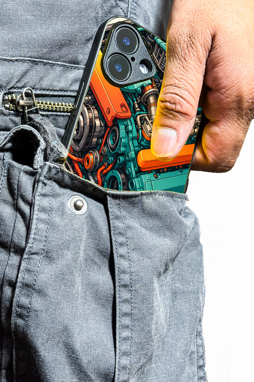 Bold and Classy Engine Rage Case iPhone Covers (11–16) Serie