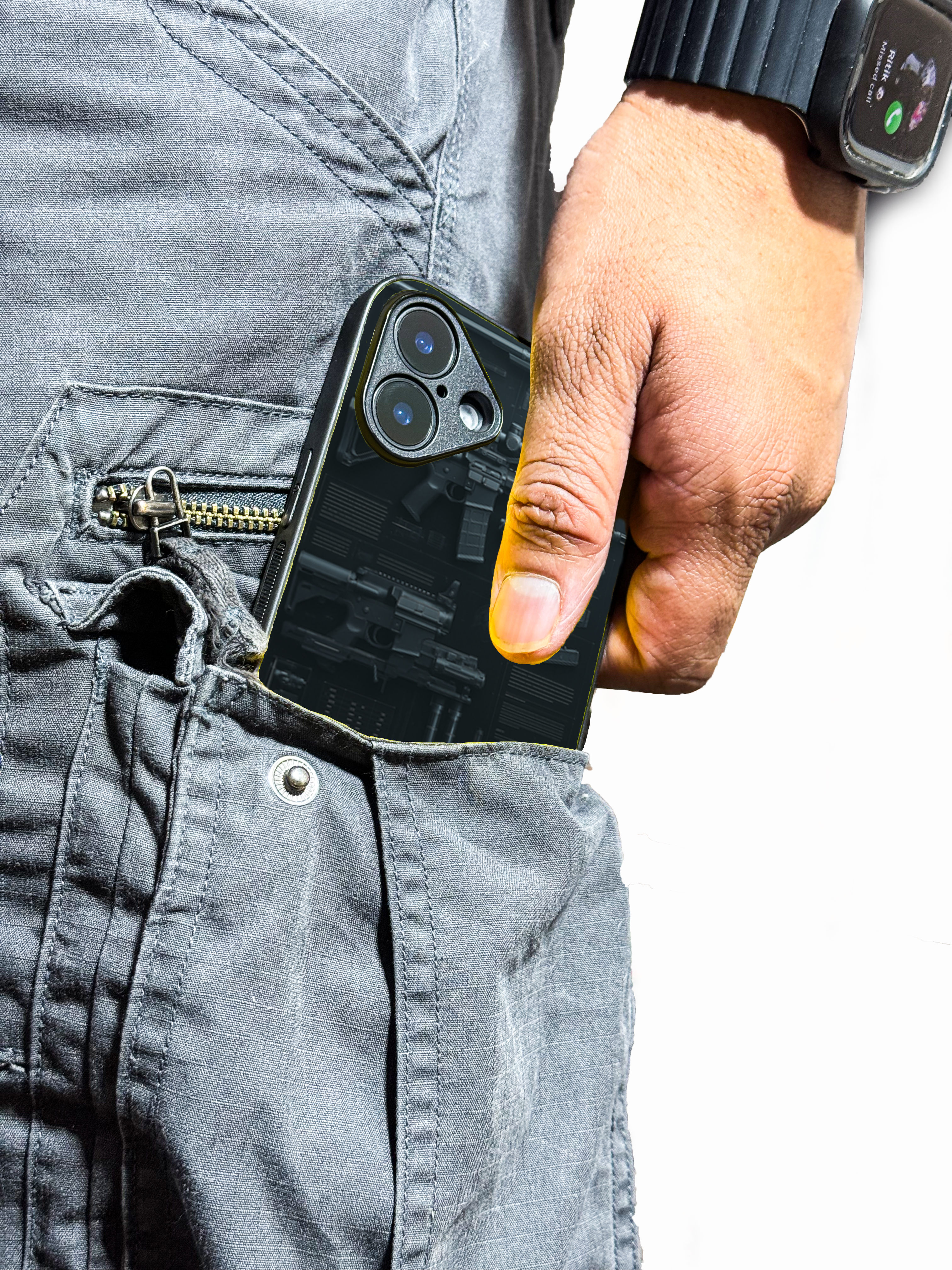 Bold and Classy Armory Black Case iPhone Covers (11–16) Series