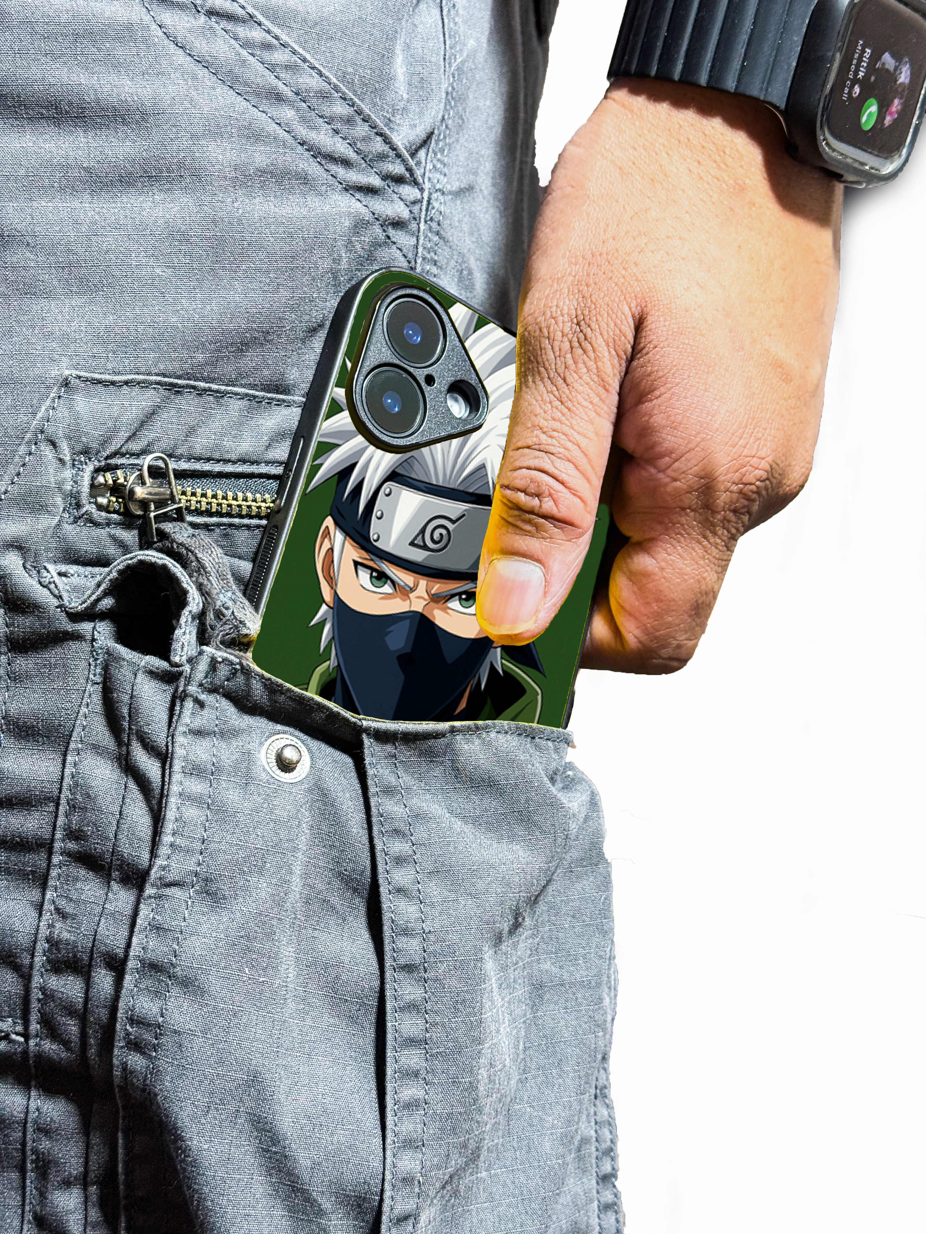 Bold and Classy Kakashi Sensei iPhone Covers (11–16) Series