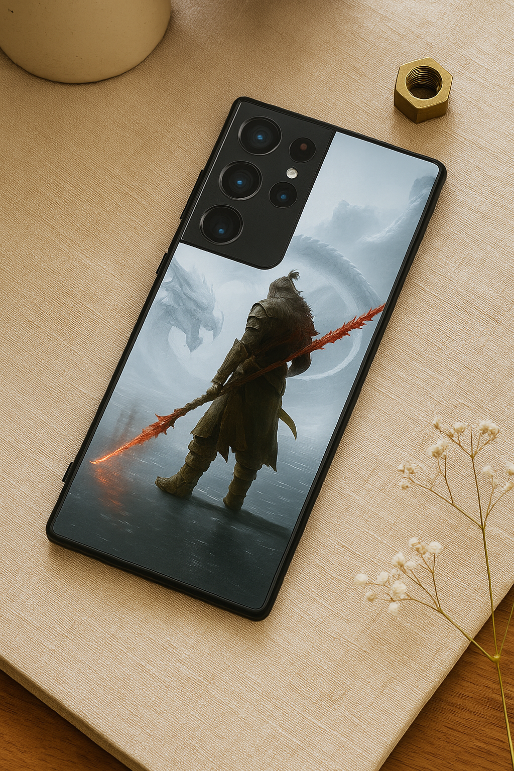 I Fear No One Premium Glass Back Cover For Samsung Galaxy S, A, M & F Series