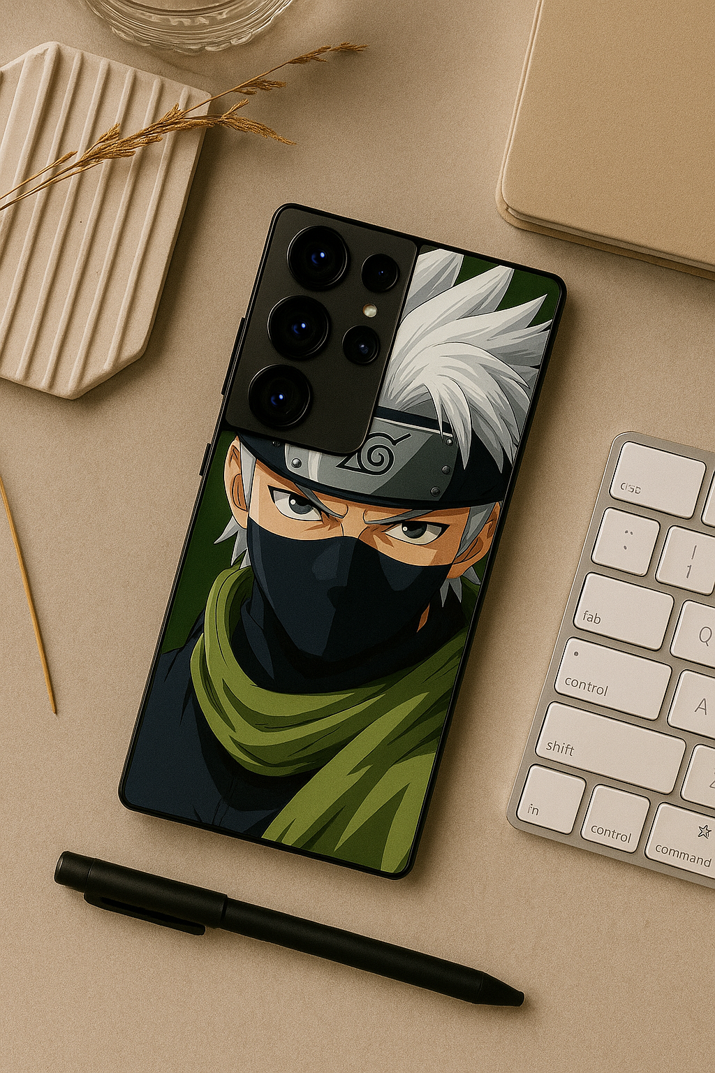 Kakashi Supremacy Premium Glass Back Cover For Samsung Galaxy S, A, M & F Series