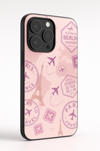 Travel Bug Printed Glass Back iPhone Covers (11–16) Series | Aesthetic Designs