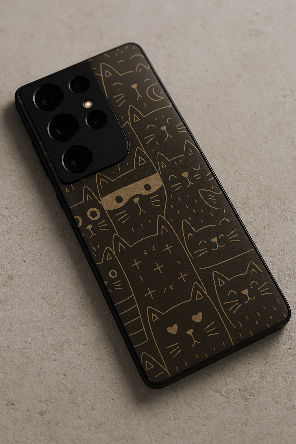 Meow You Too Premium Glass Back Cover For Samsung Galaxy S, A, M & F Series