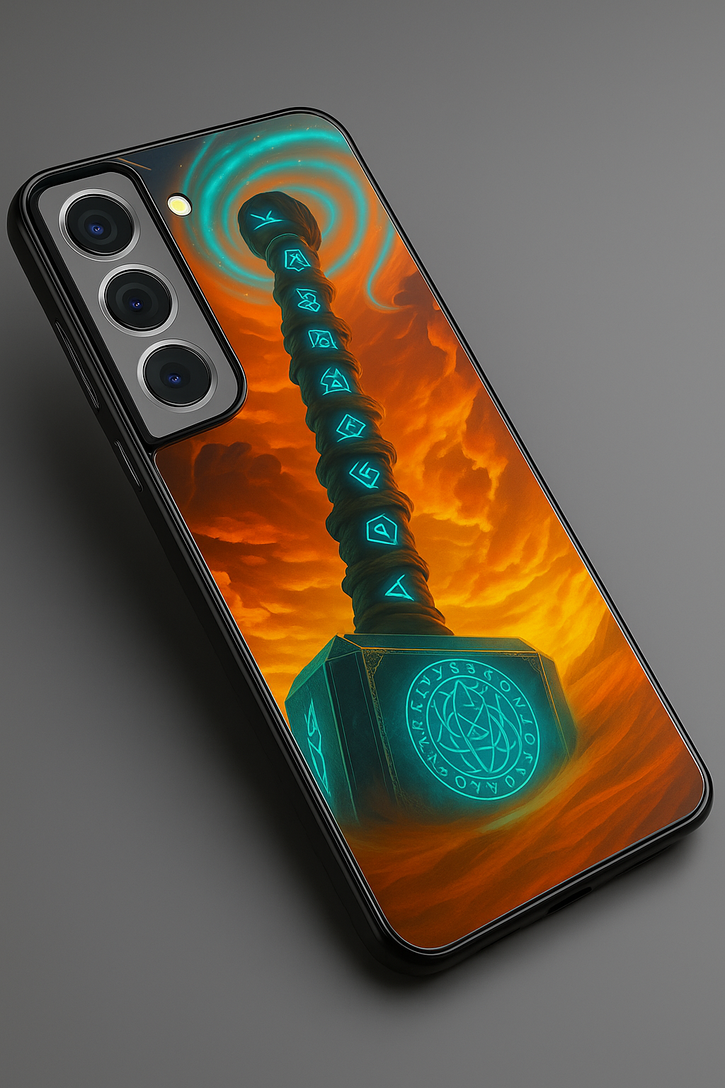 Mjolnir's Wrath Premium Glass Back Cover For Samsung Galaxy S, A, M & F Series