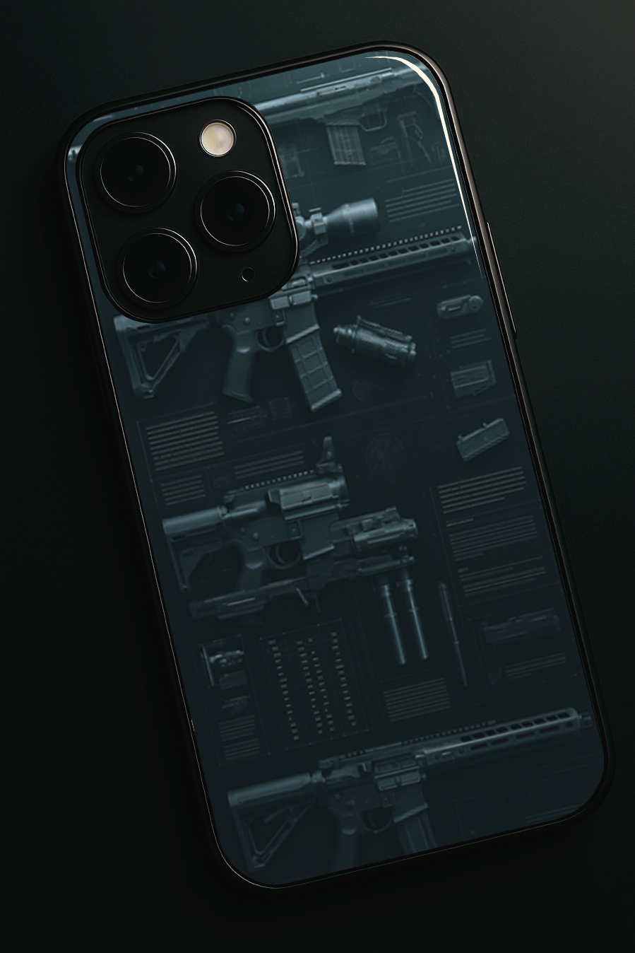 Bold and Classy Armory Black Case iPhone Covers (11–16) Series