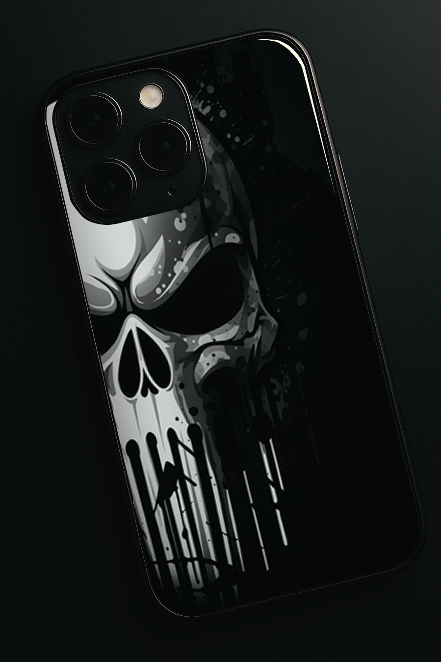 Bold and Classy Dark Punisher Case iPhone Covers (11–16) Series