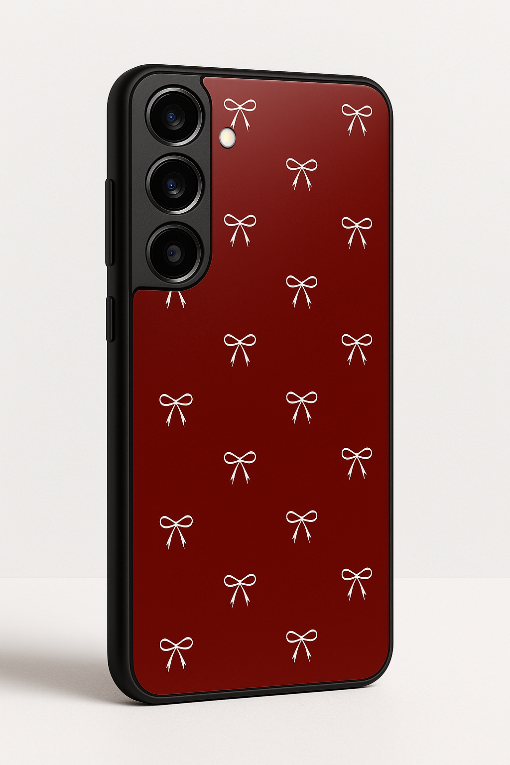 Scarlet Charm Bows Premium Glass Back Cover For Samsung Galaxy S, A, M & F Series