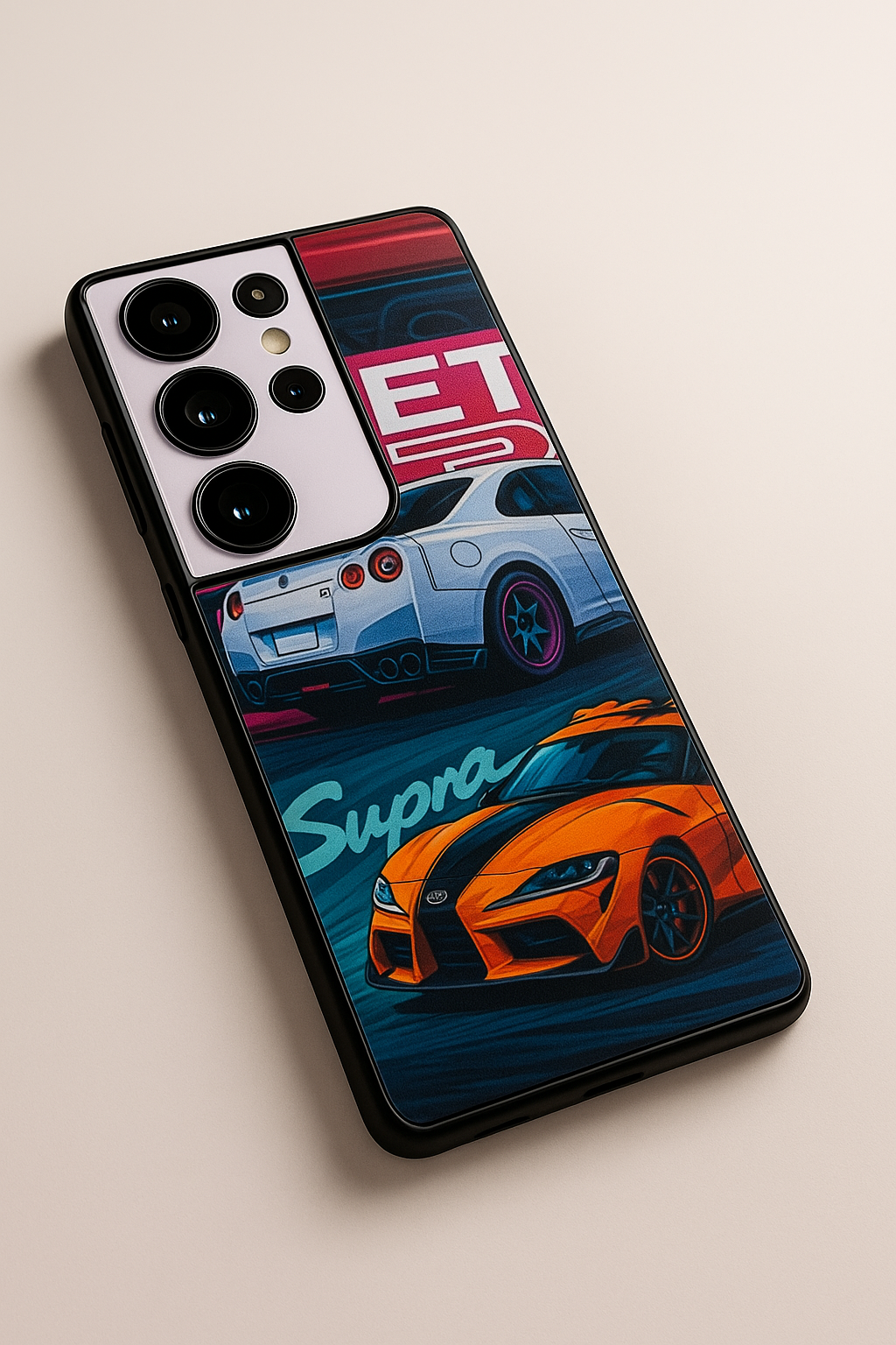 Super Cars Premium Glass Back Cover For Samsung Galaxy S, A, M & F Series