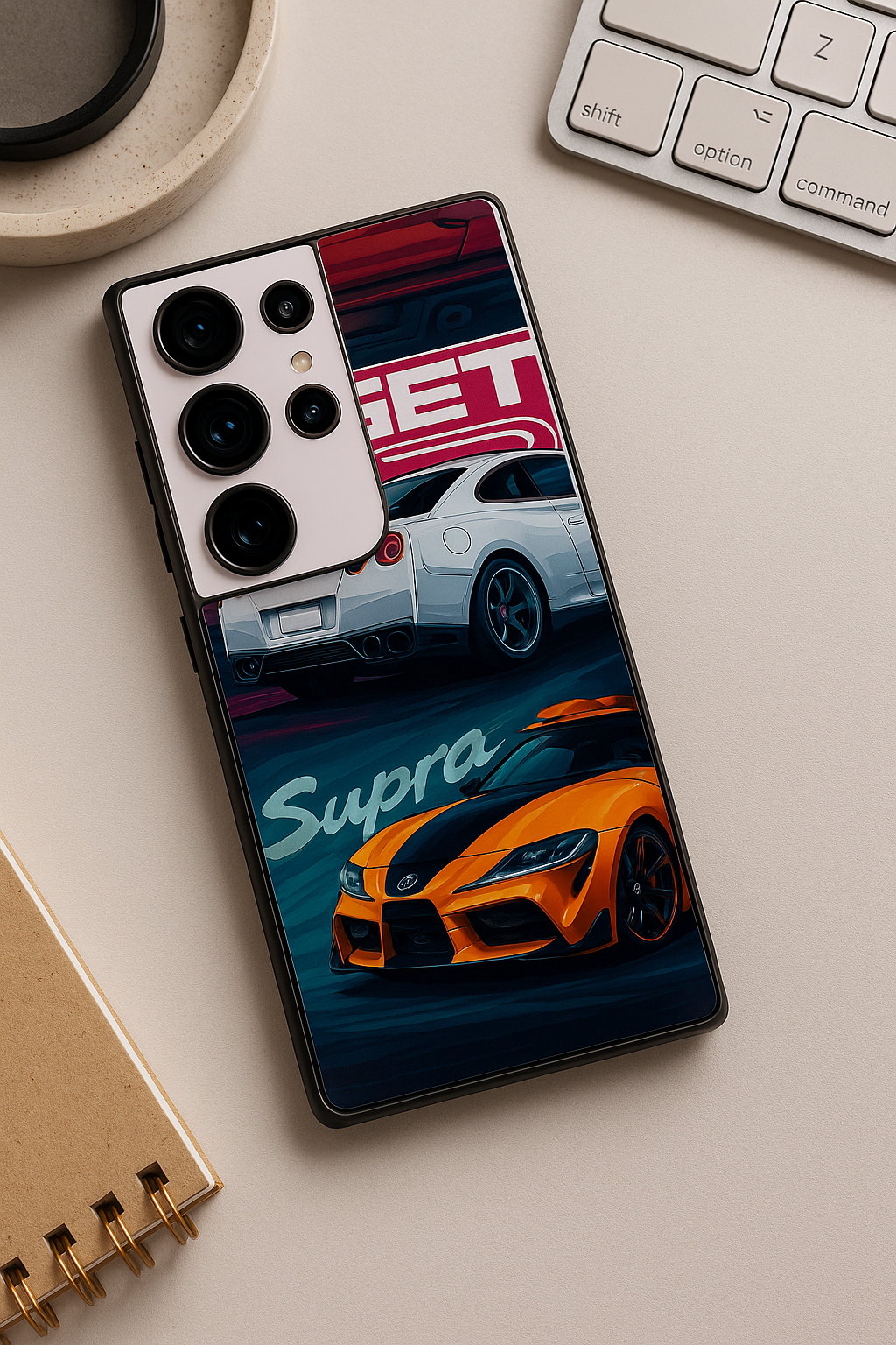 Super Cars Premium Glass Back Cover For Samsung Galaxy S, A, M & F Series