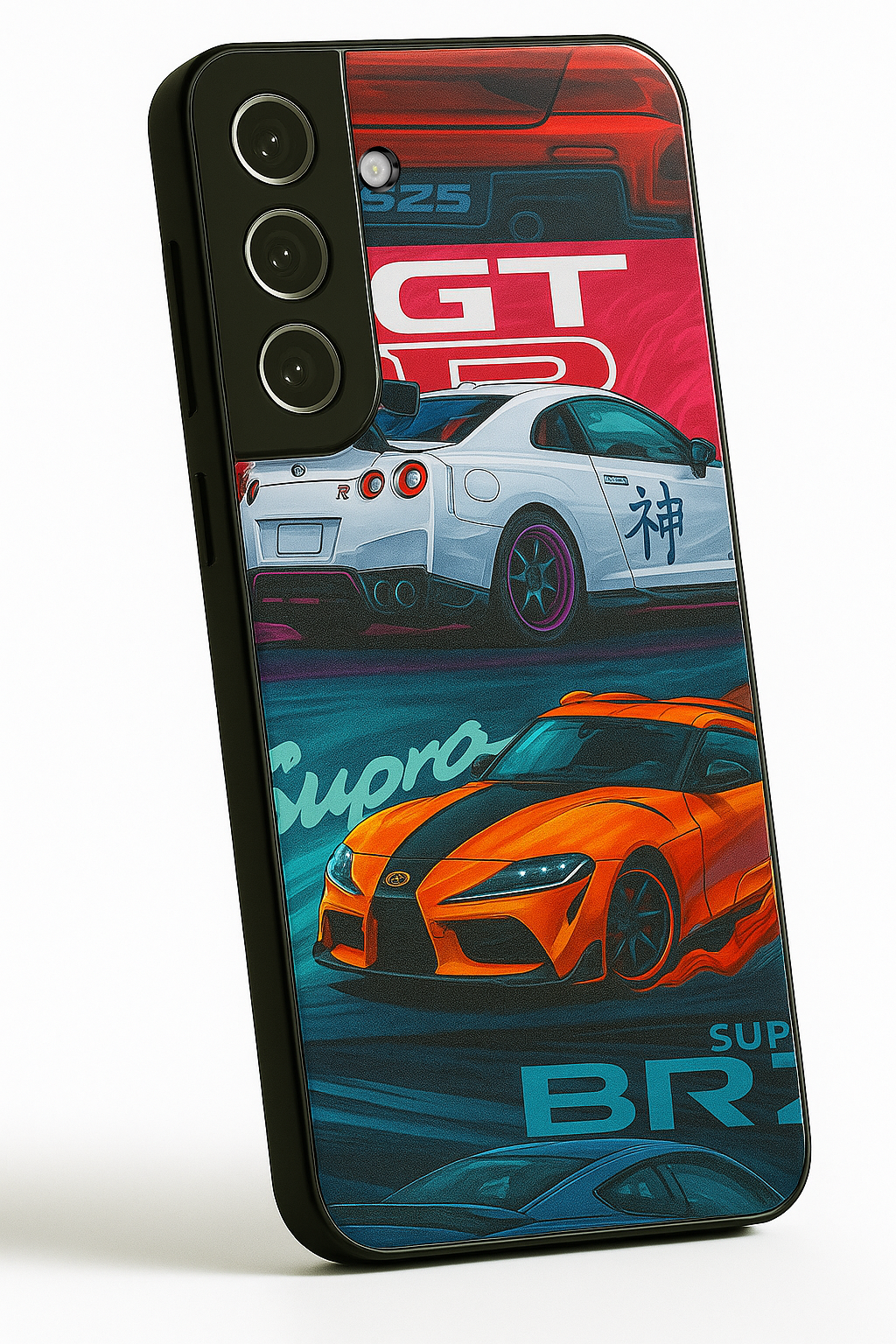 Super Cars Premium Glass Back Cover For Samsung Galaxy S, A, M & F Series