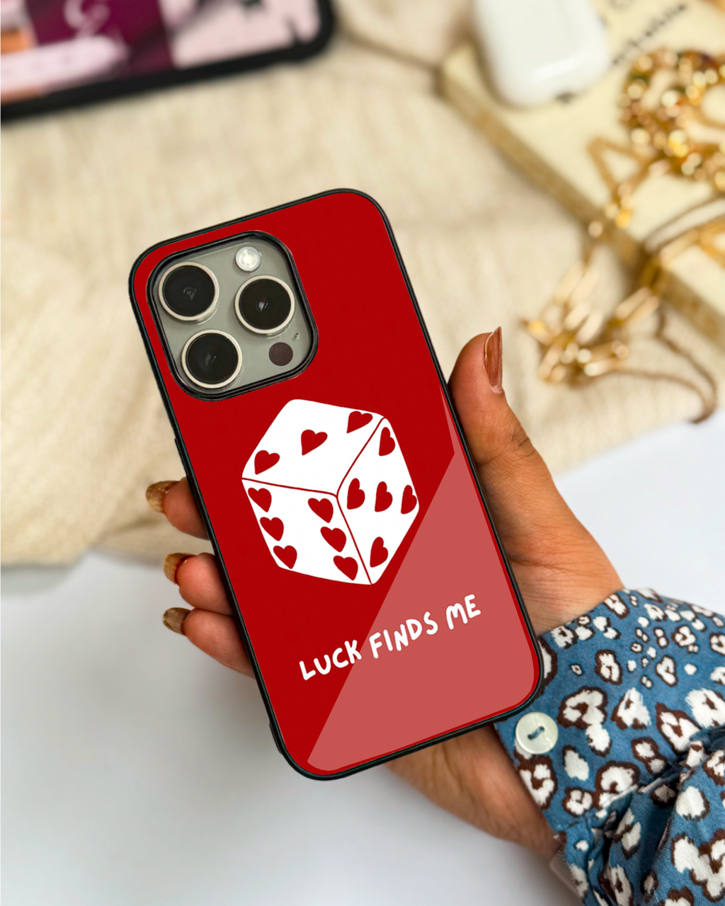 Hearts & Dice iPhone Covers (11–16) Series |Cute Design