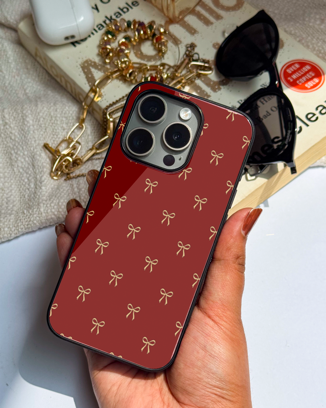 Cute & Quirky Velvet Bow iPhone Covers (11–16) Series