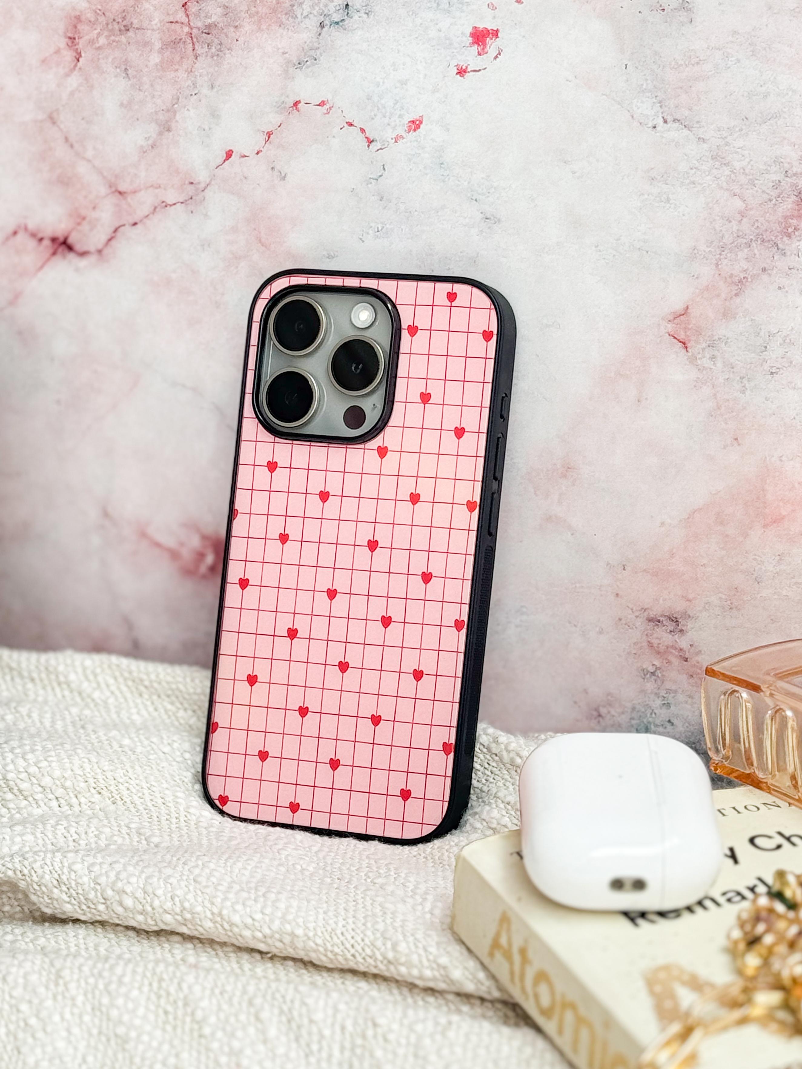 Cute & Quirky HeartGrid iPhone Covers (11–16) Series