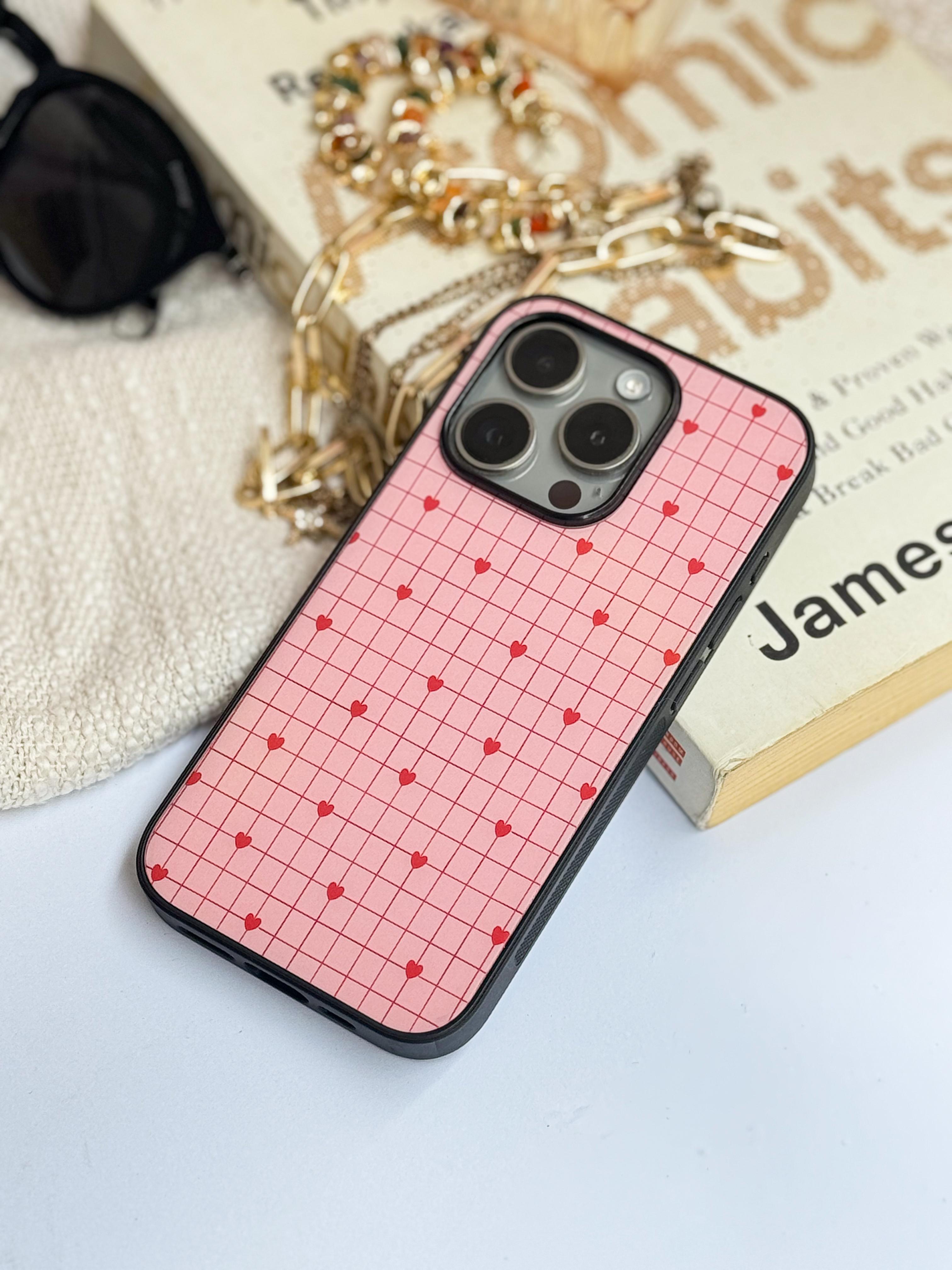 Cute & Quirky HeartGrid iPhone Covers (11–16) Series