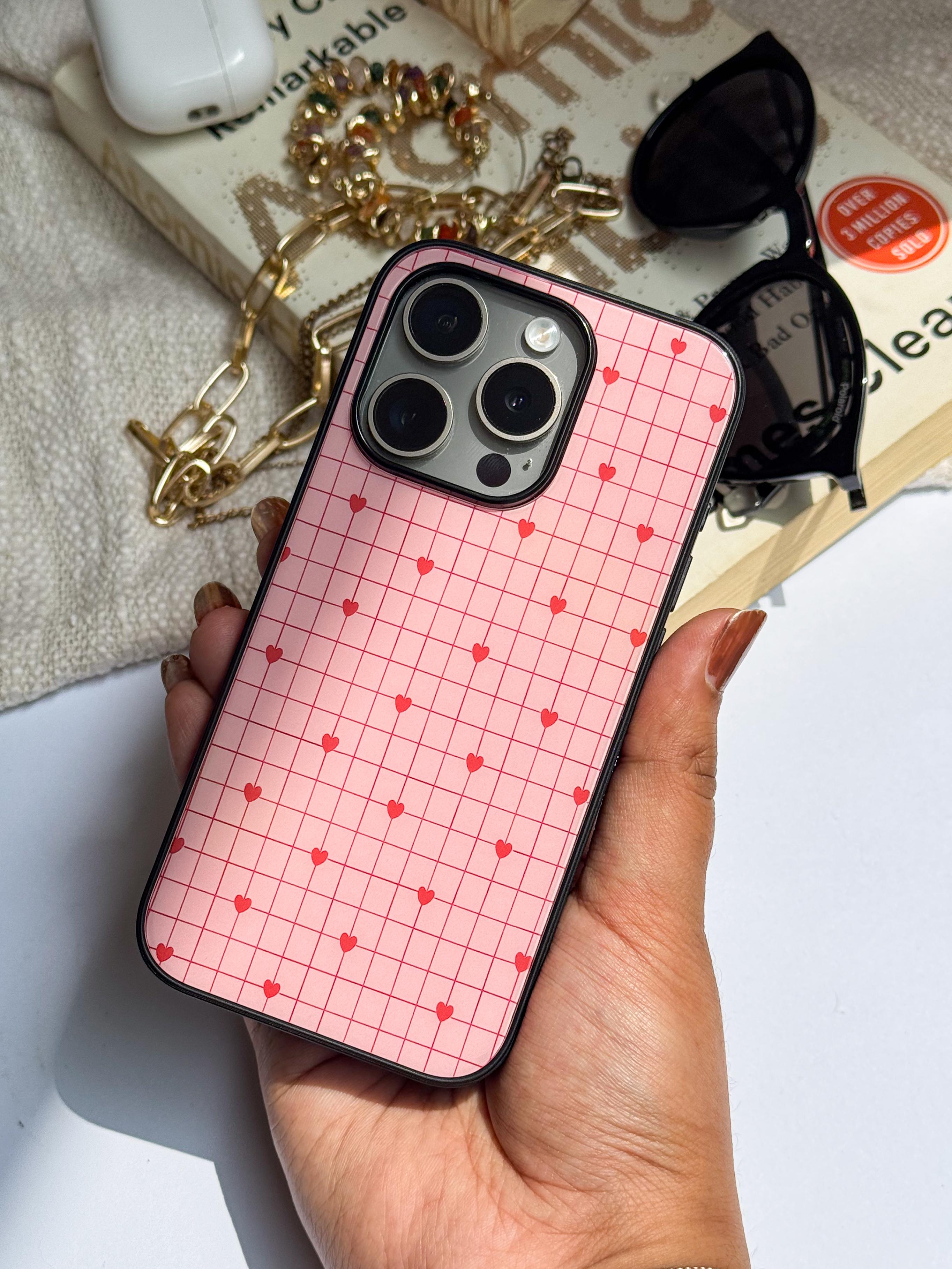 Cute & Quirky HeartGrid iPhone Covers (11–16) Series